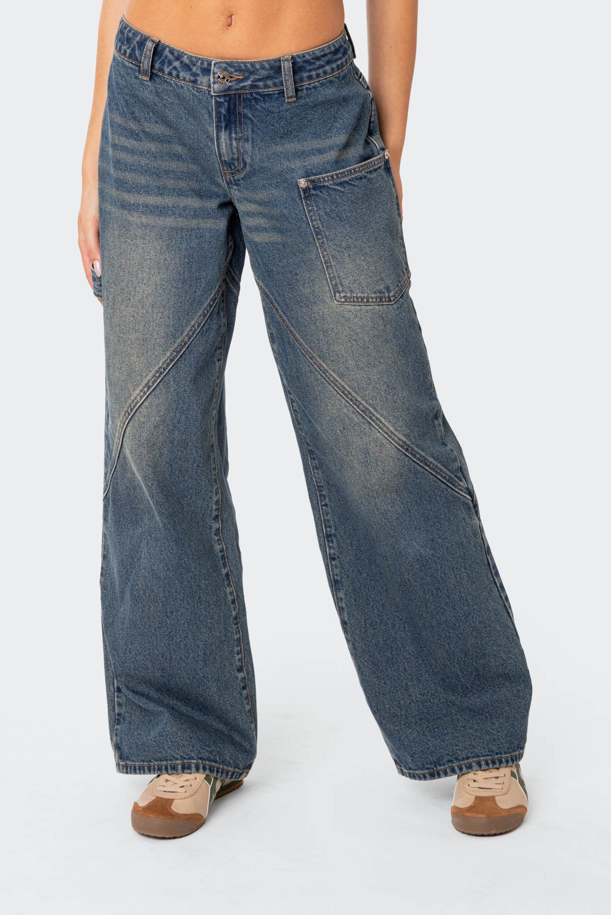 Serena Low Rise Baggy Carpenter Jeans-Milans Time