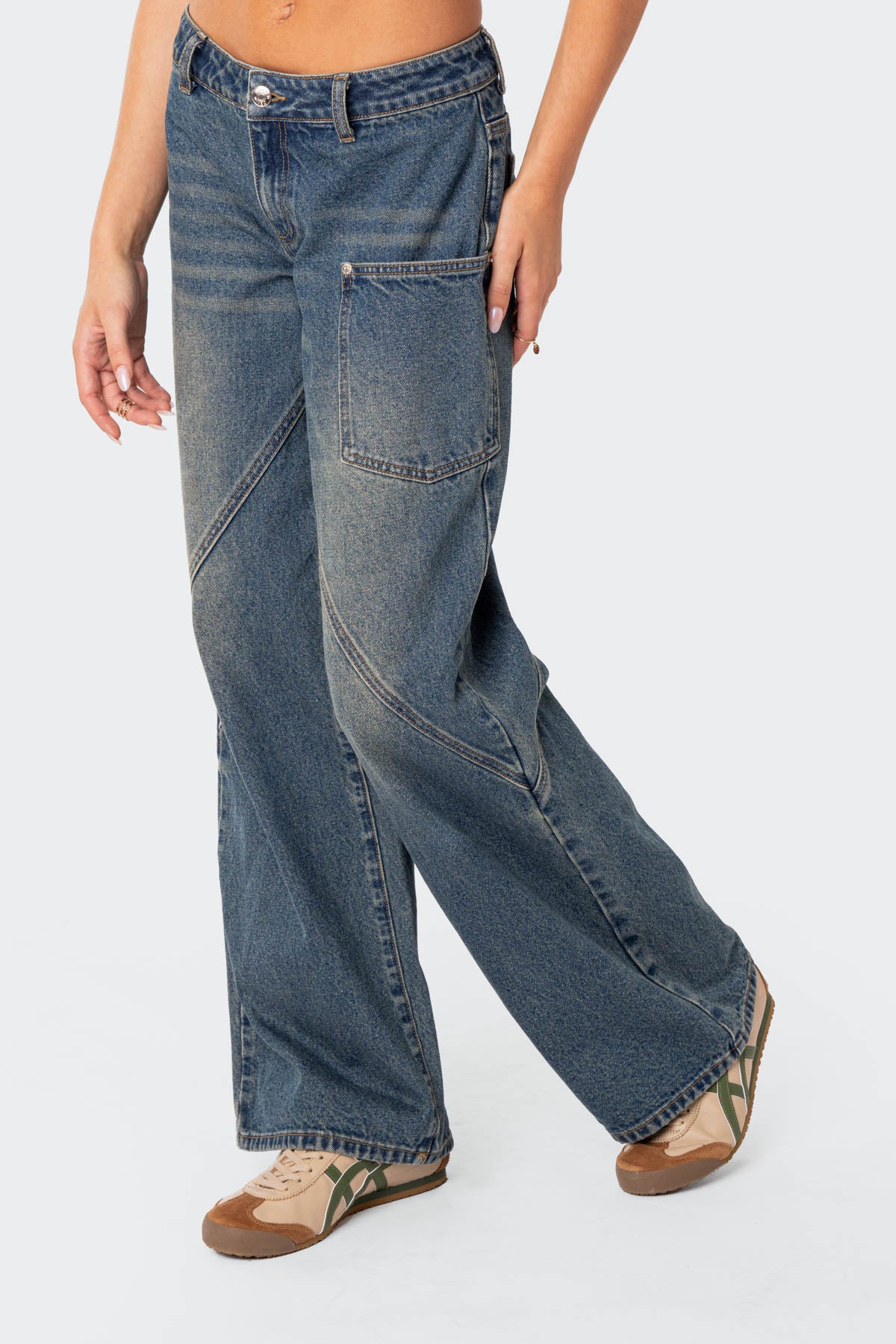 Serena Low Rise Baggy Carpenter Jeans-Milans Time