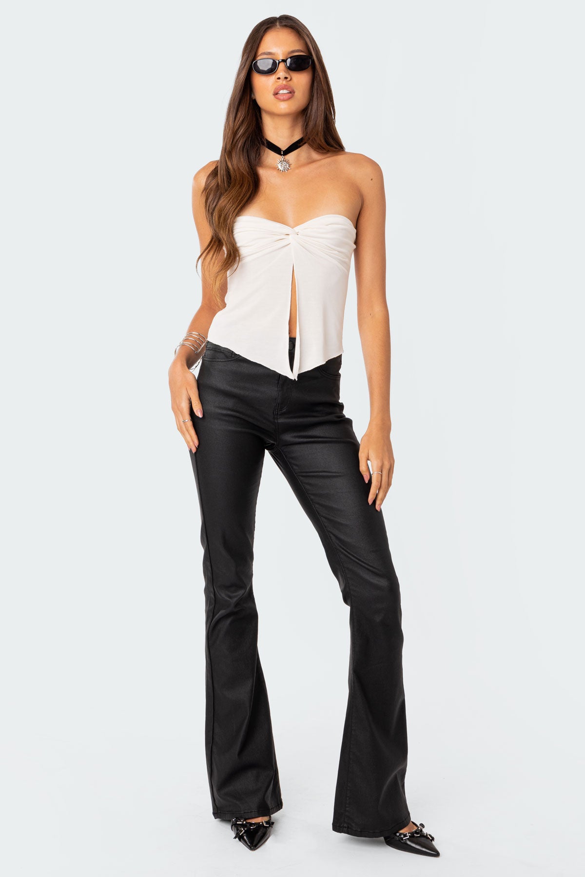 Twisted Split Front Tube Top-Milans Time