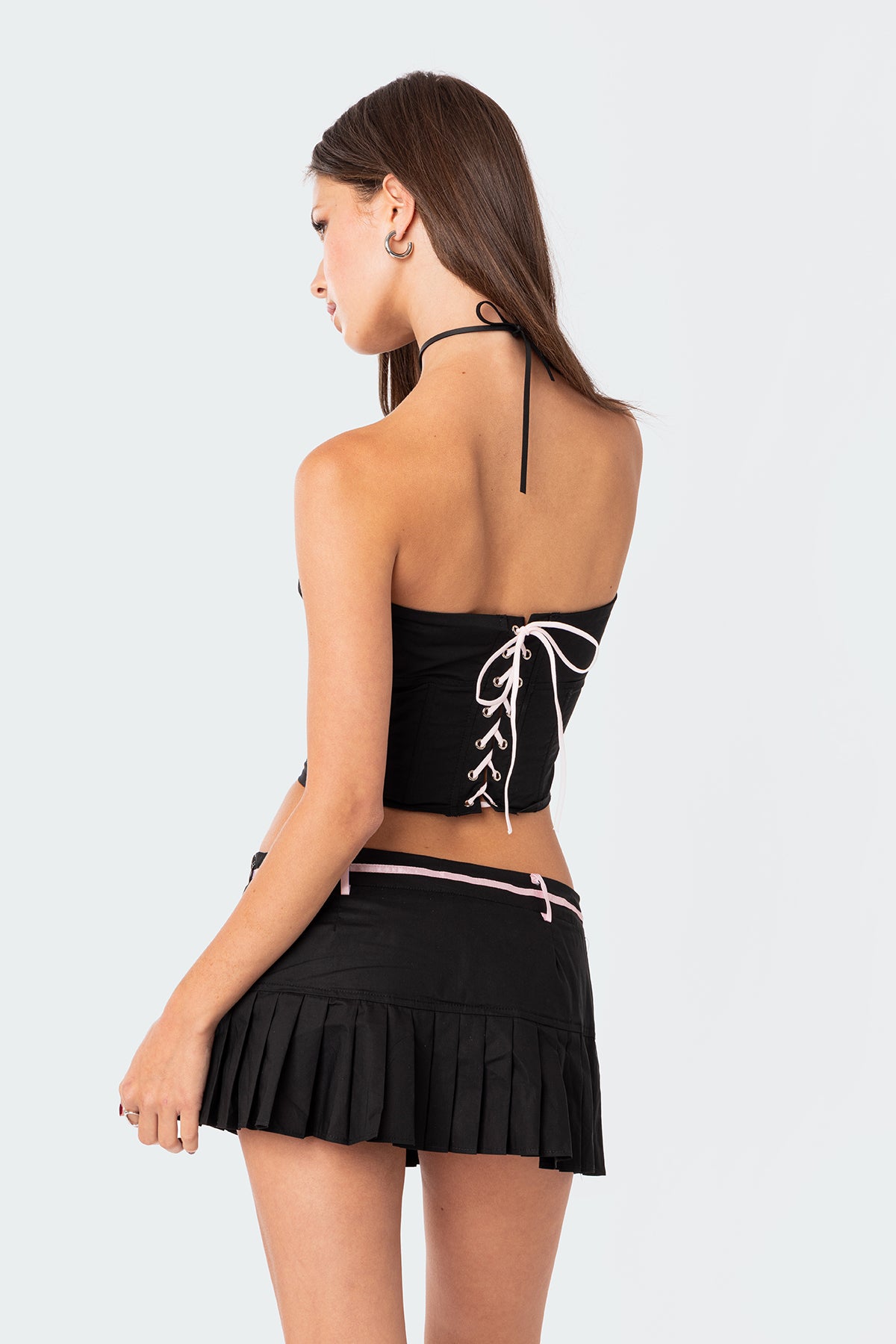 Karmen Gathered Lace Up Corset-Milans Time