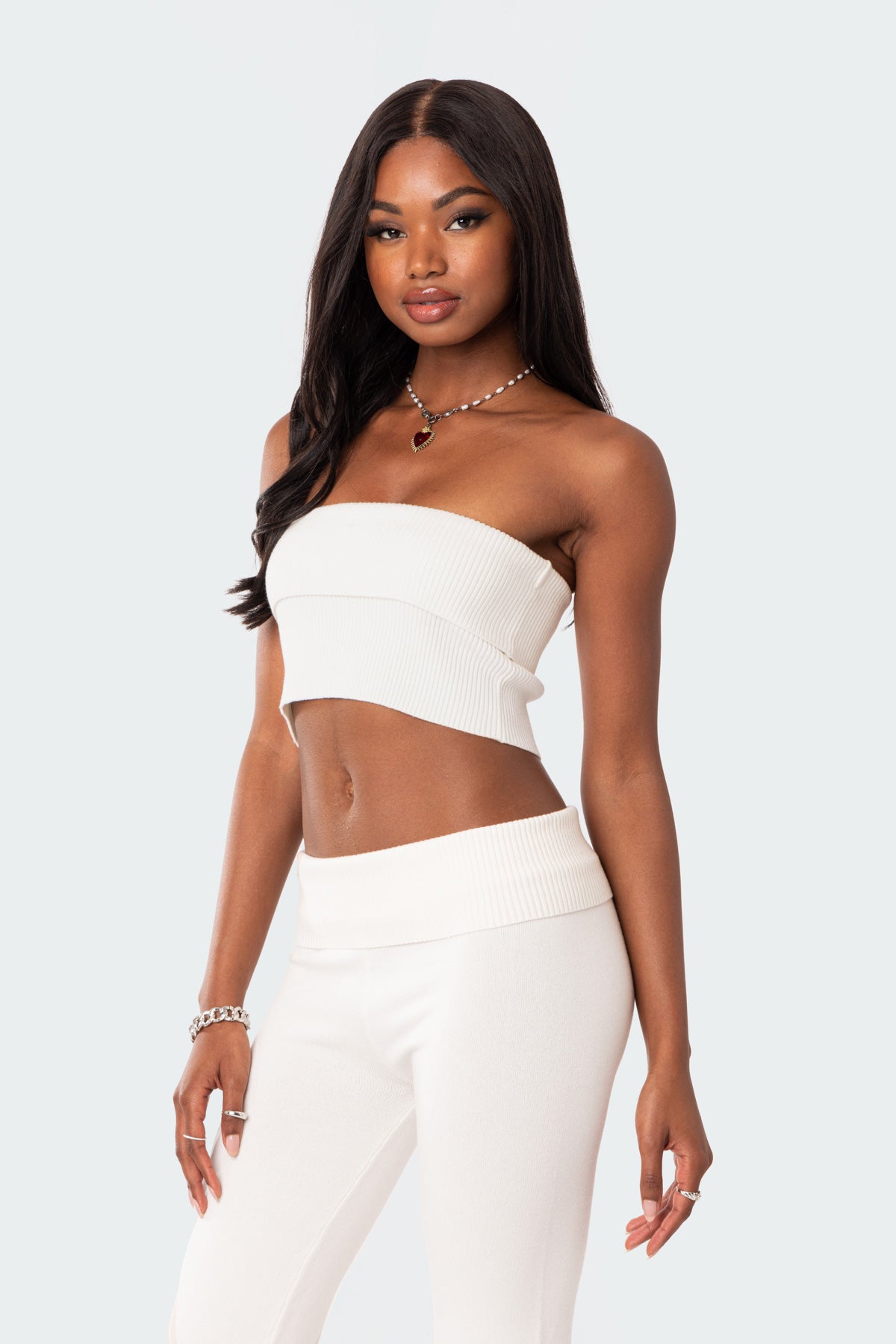 Desiree Fold Over Knit Tube Top-Milans Time