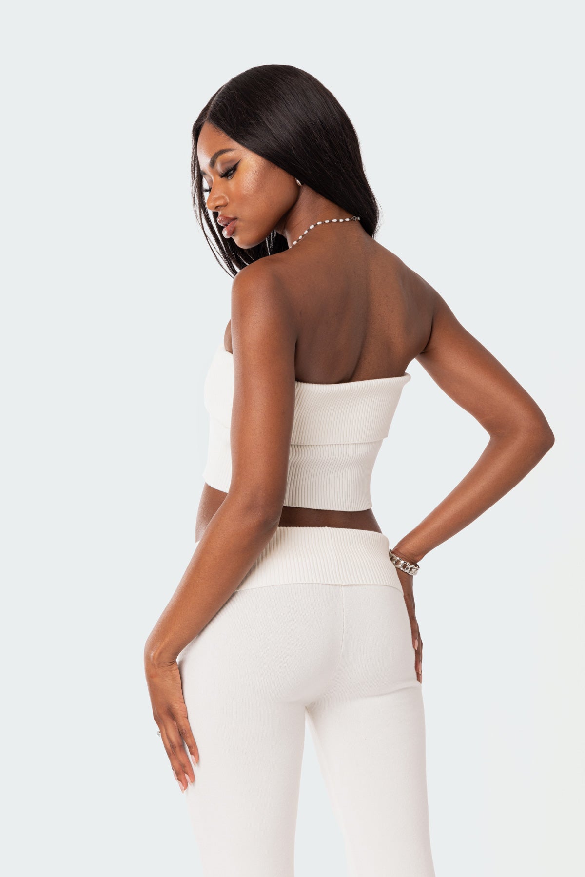 Desiree Fold Over Knit Tube Top-Milans Time