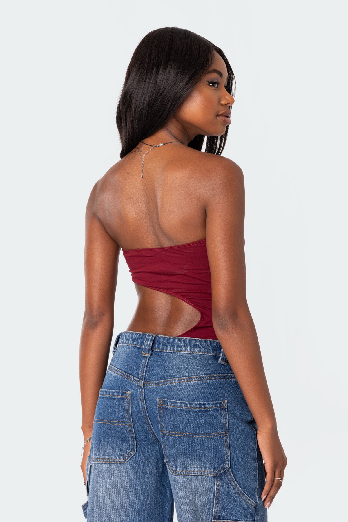 Indy Asymmetric Cut Out Bodysuit-Milans Time