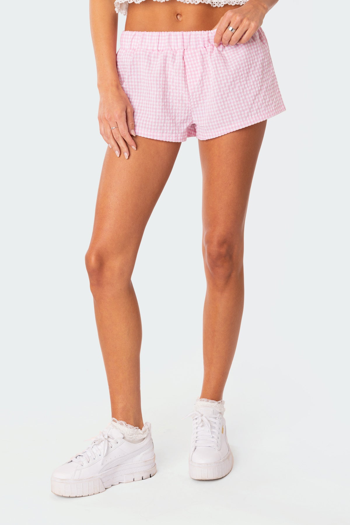 Gingham Boxer Shorts-Milans Time