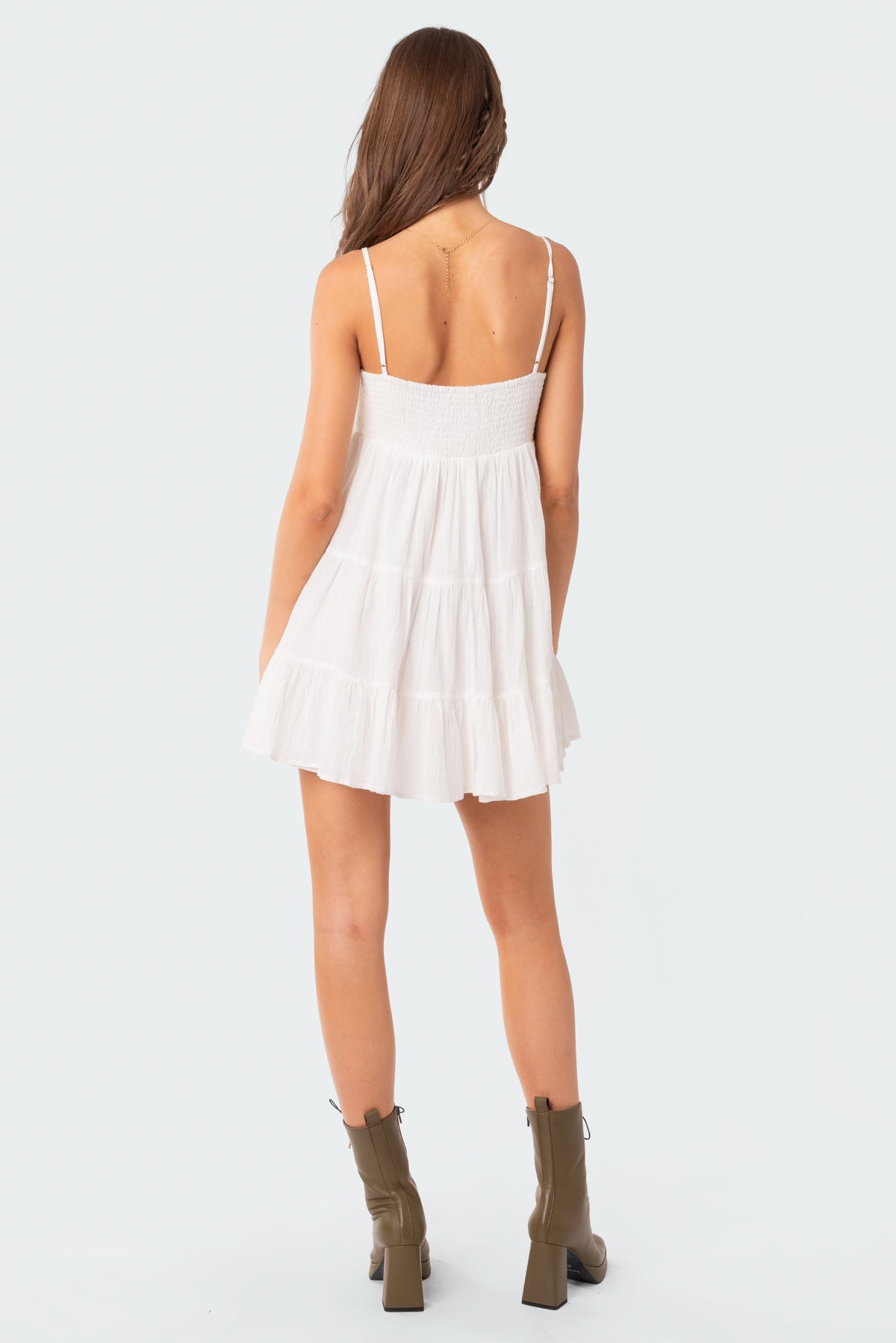 Ivory Oversized Mini Dress-Milans Time