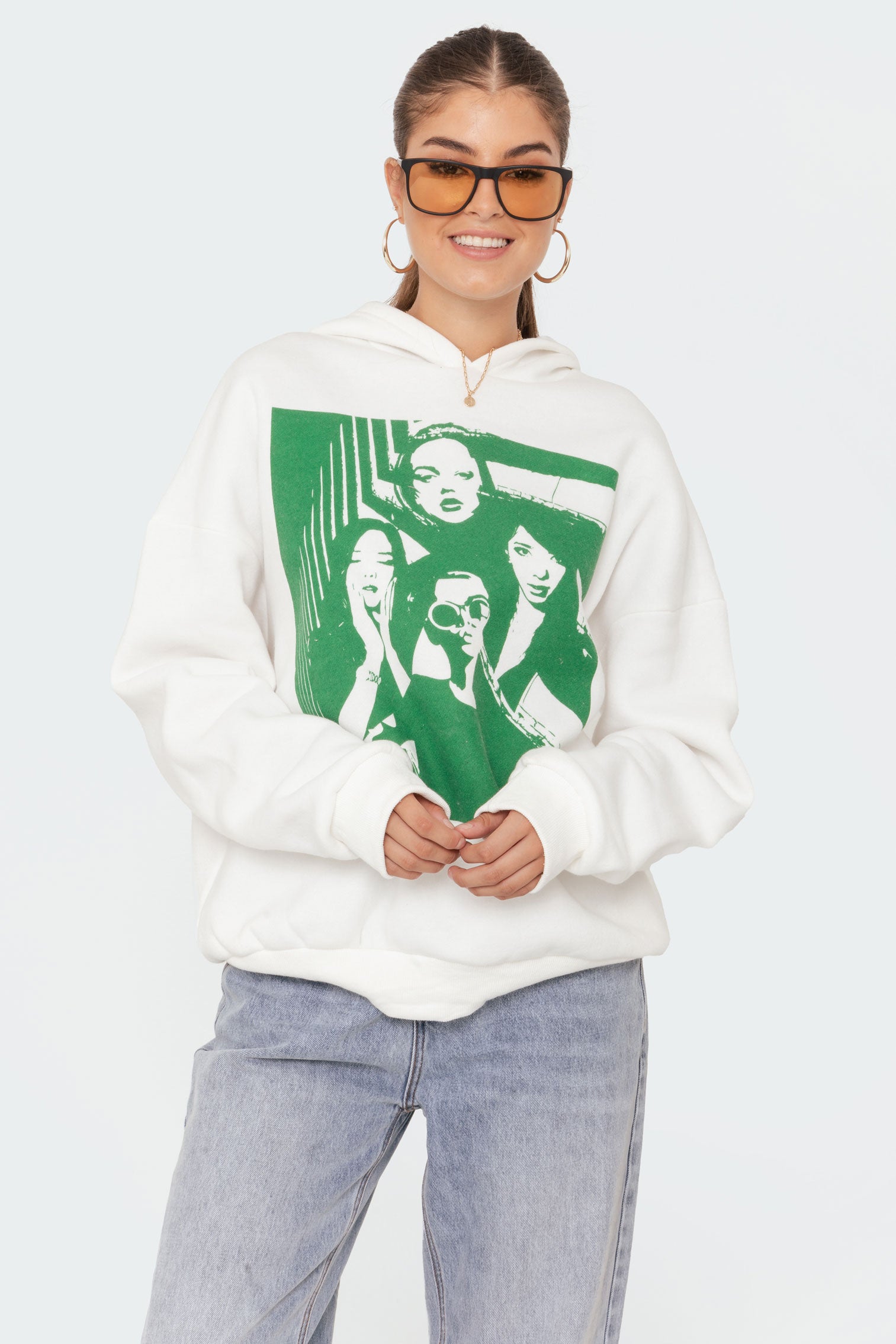 Mono Print Hoodie-Milans Time