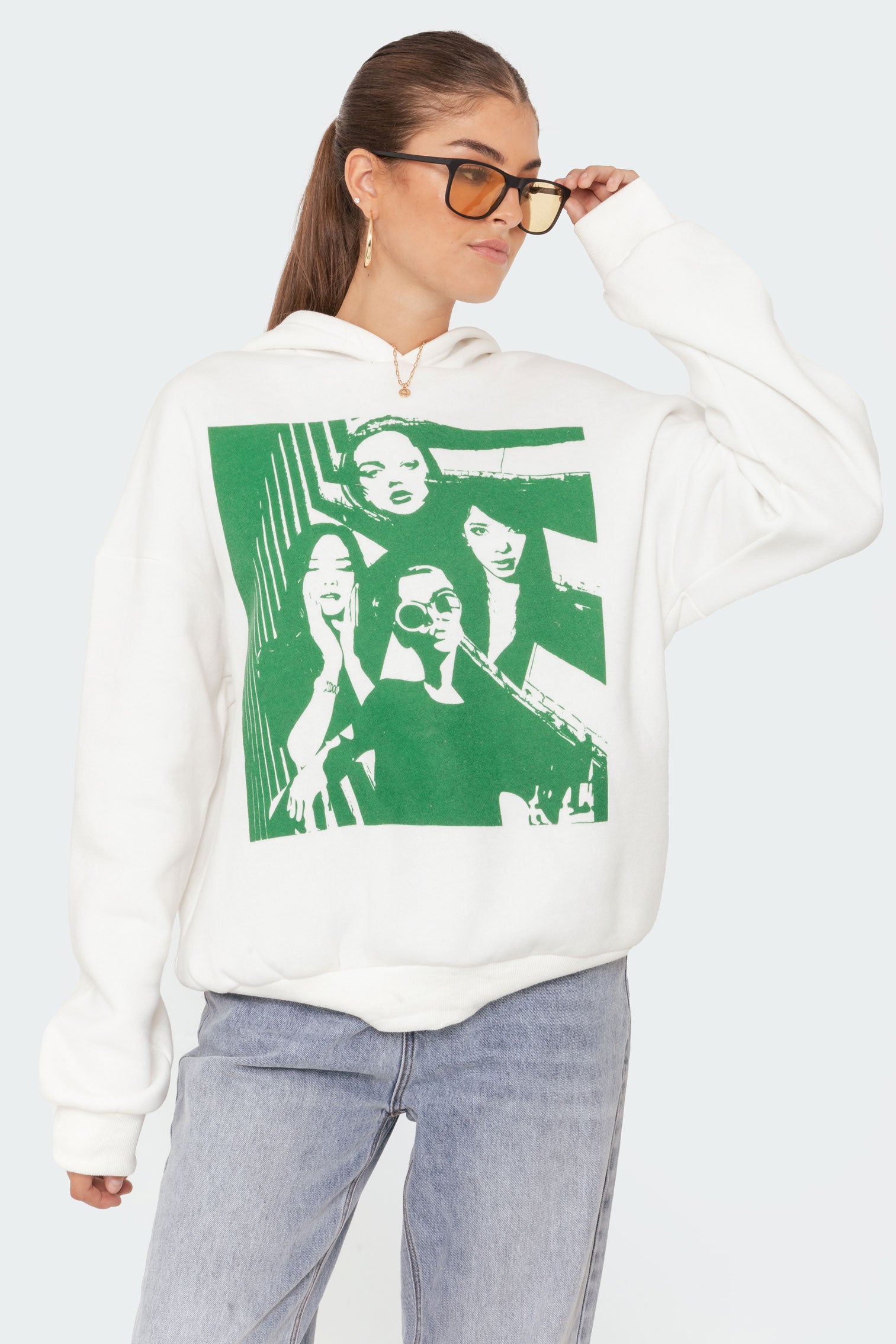 Mono Print Hoodie-Milans Time