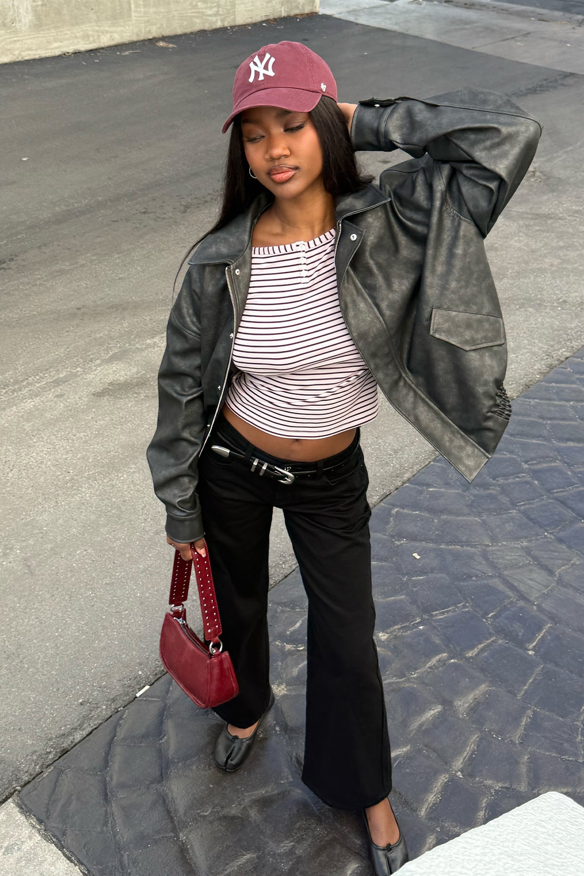 Mori Oversized Faux Leather Jacket-Milans Time