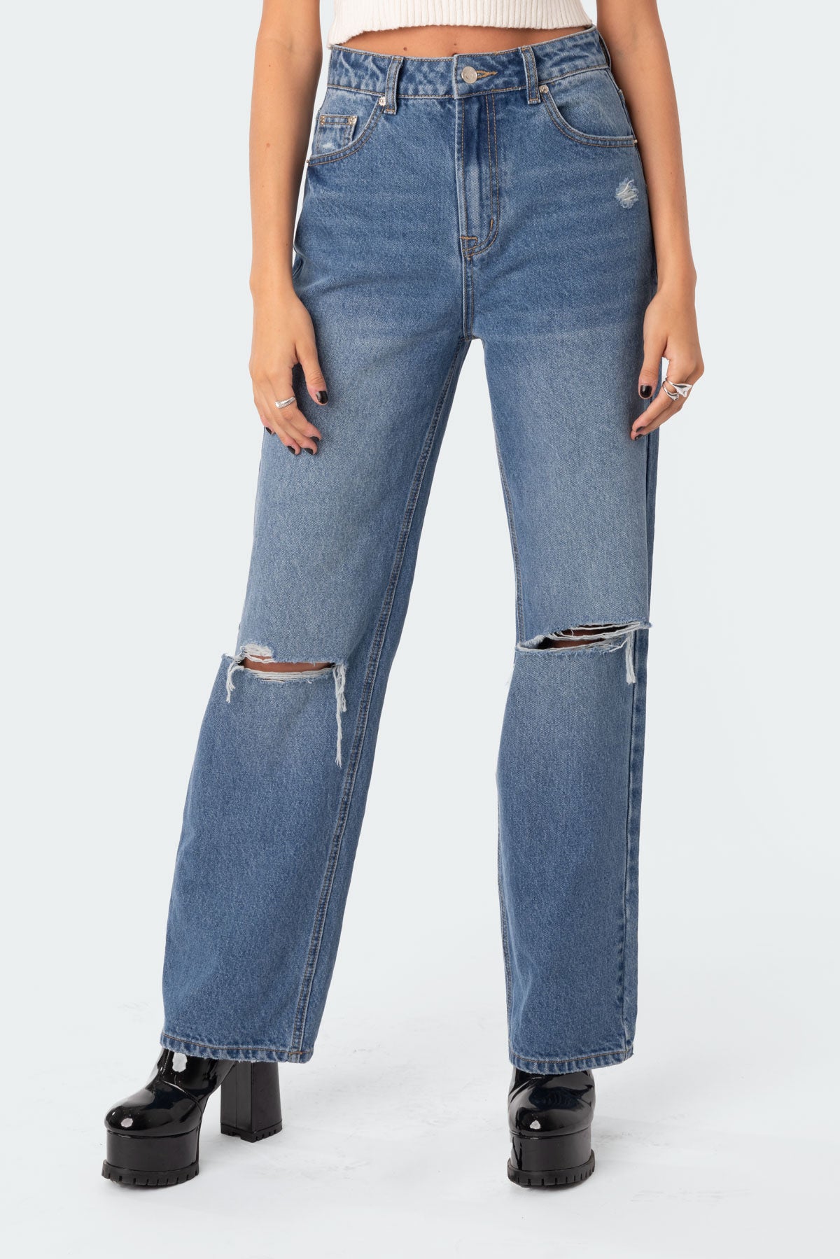 Lori High-Rise Wide Leg Jeans-Milans Time