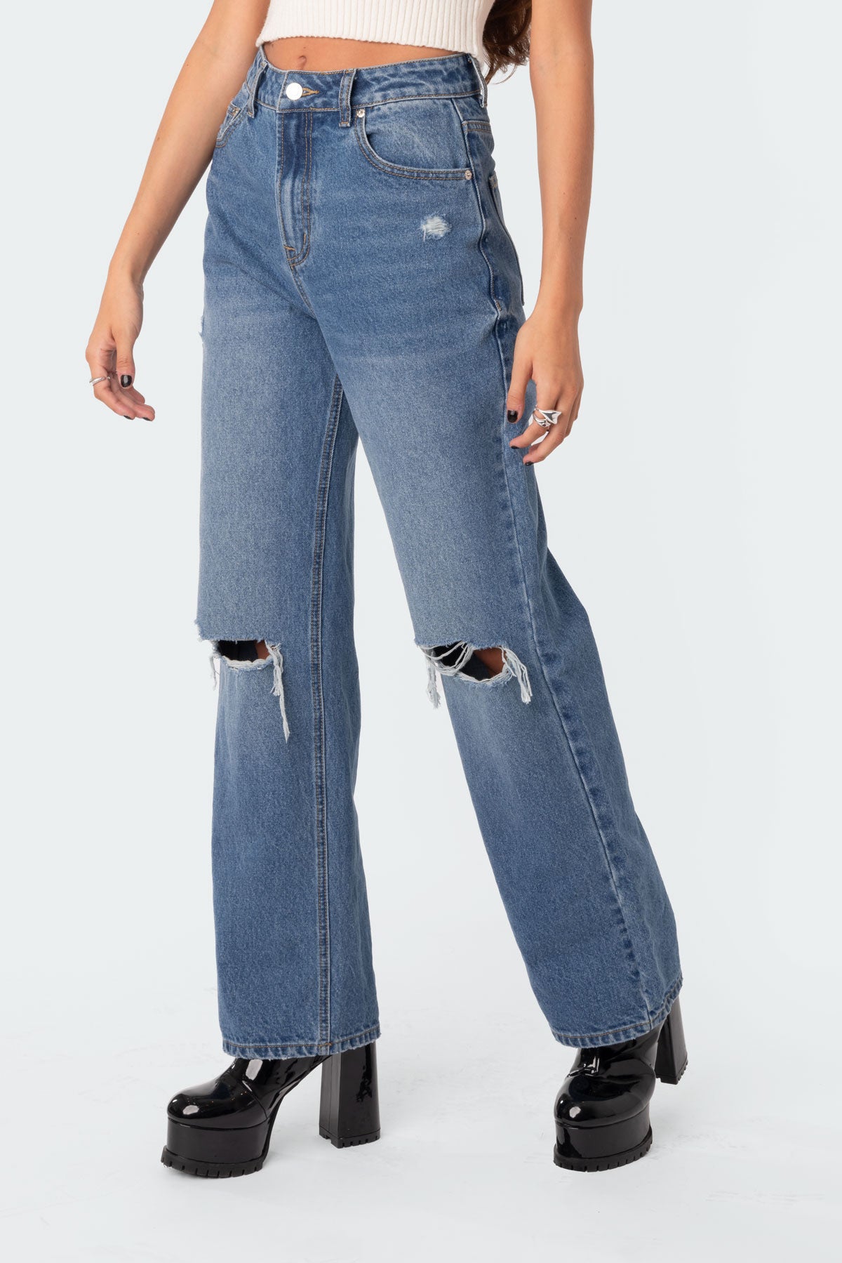 Lori High-Rise Wide Leg Jeans-Milans Time