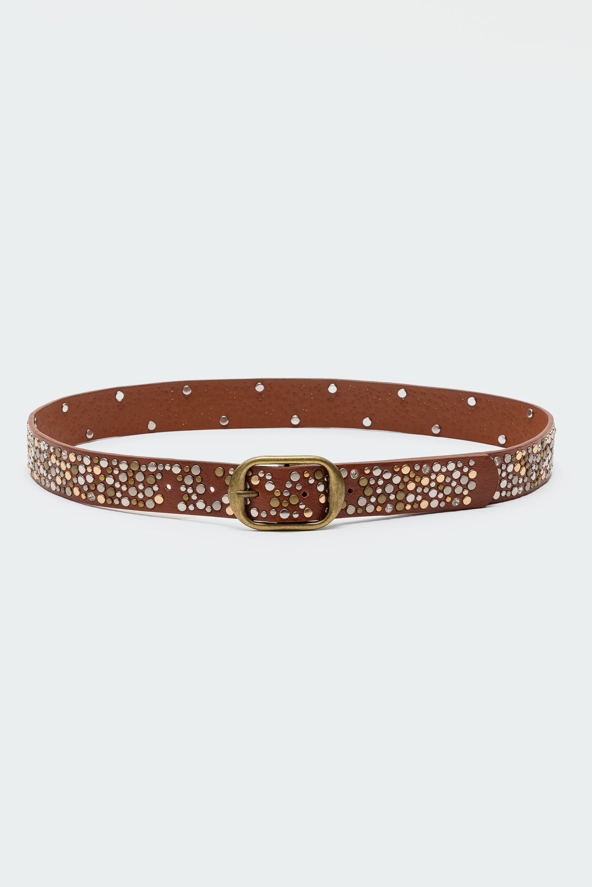 Zinia Studded Faux Leather Belt-Milans Time