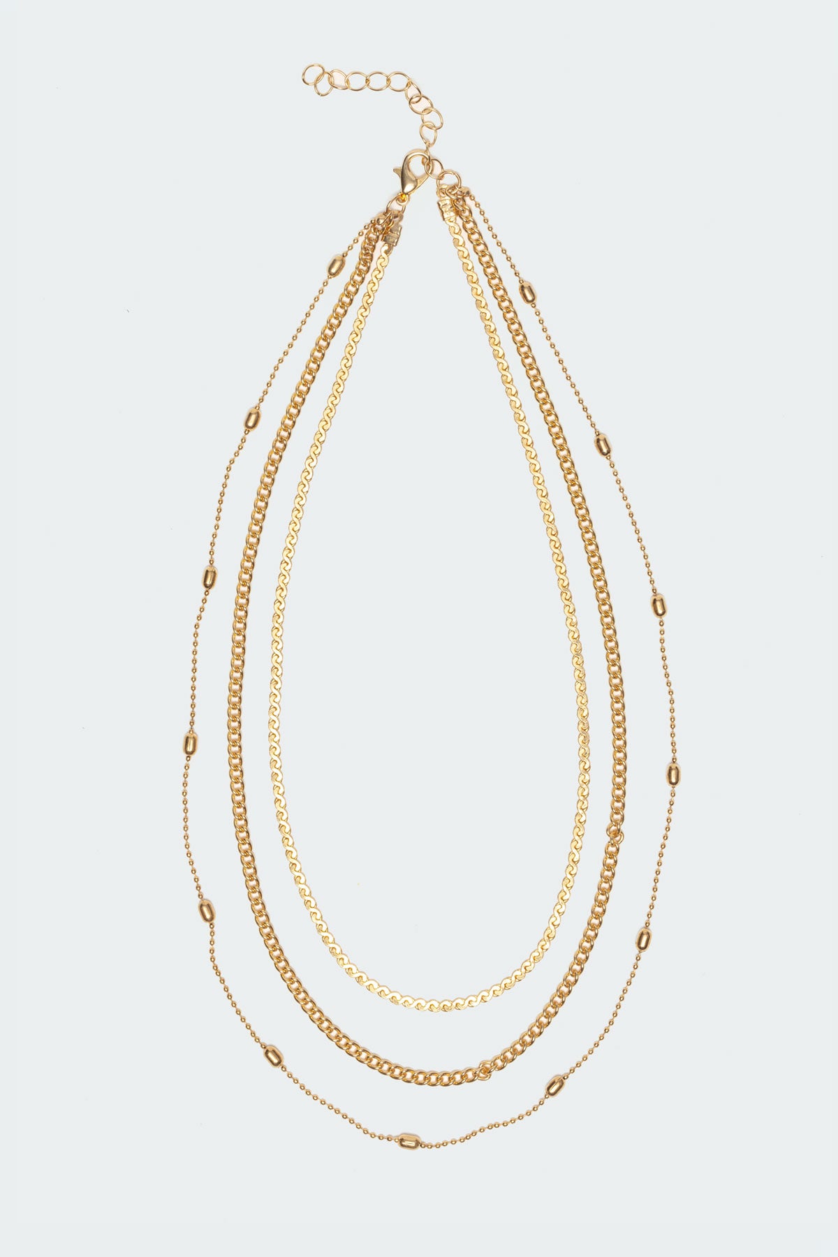 Minted Layered Necklace-Milans Time
