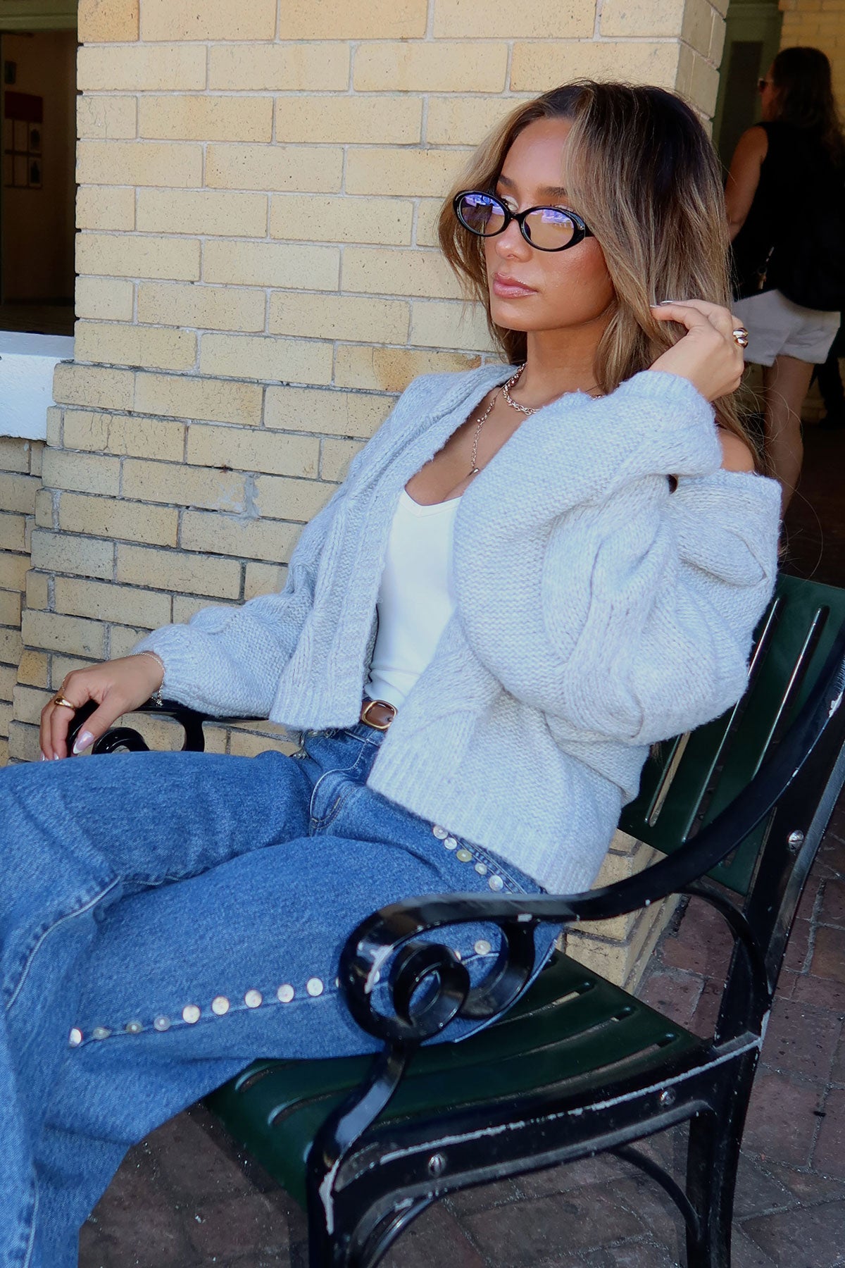 Braiden Chunky Cable Knit Cardigan-Milans Time