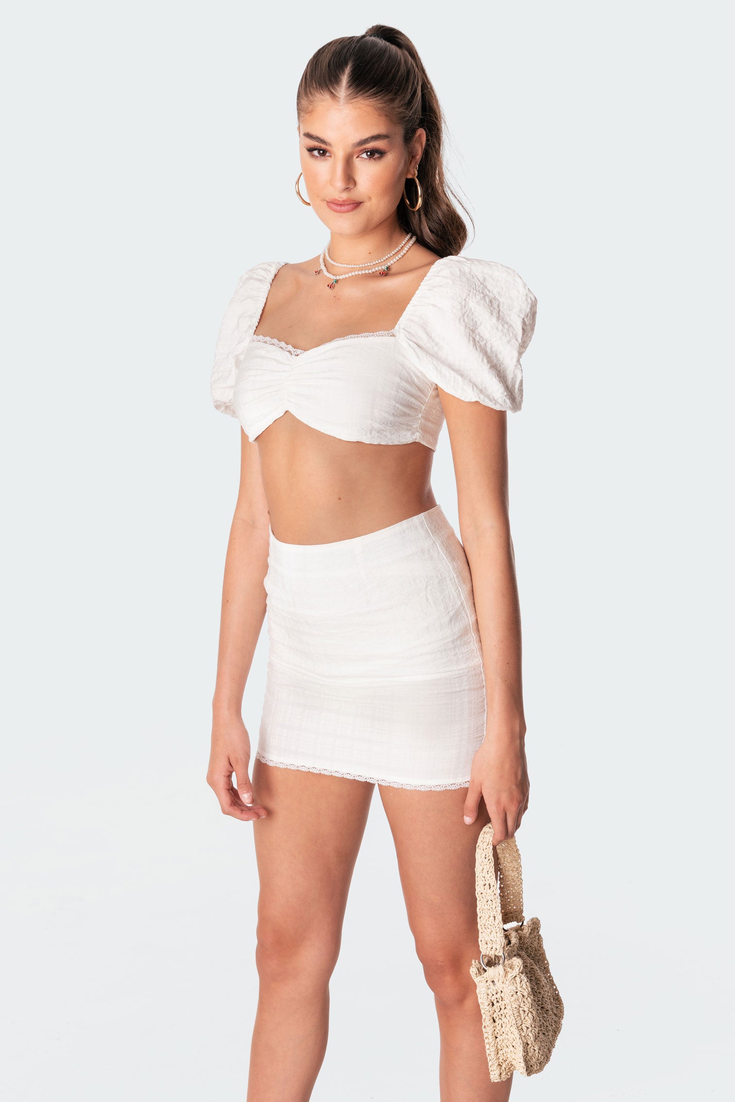 Romy Linen Look Crop Top-Milans Time