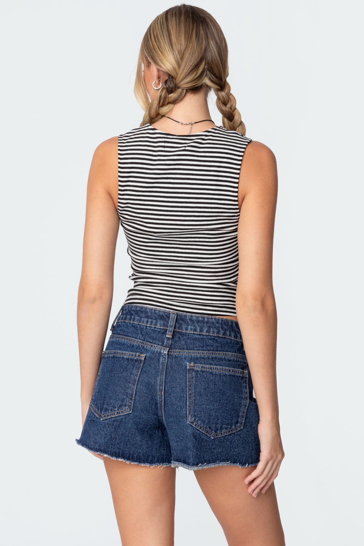 Dillan Striped Square Neck Top-Milans Time