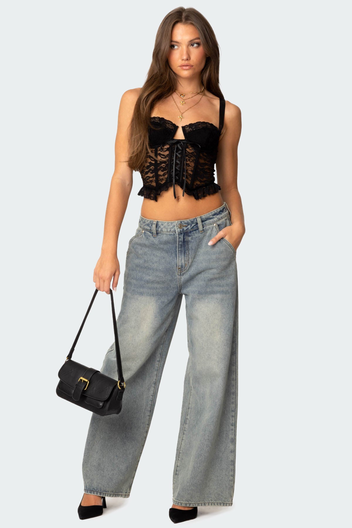 Josslyn Sheer Lace Corset-Milans Time