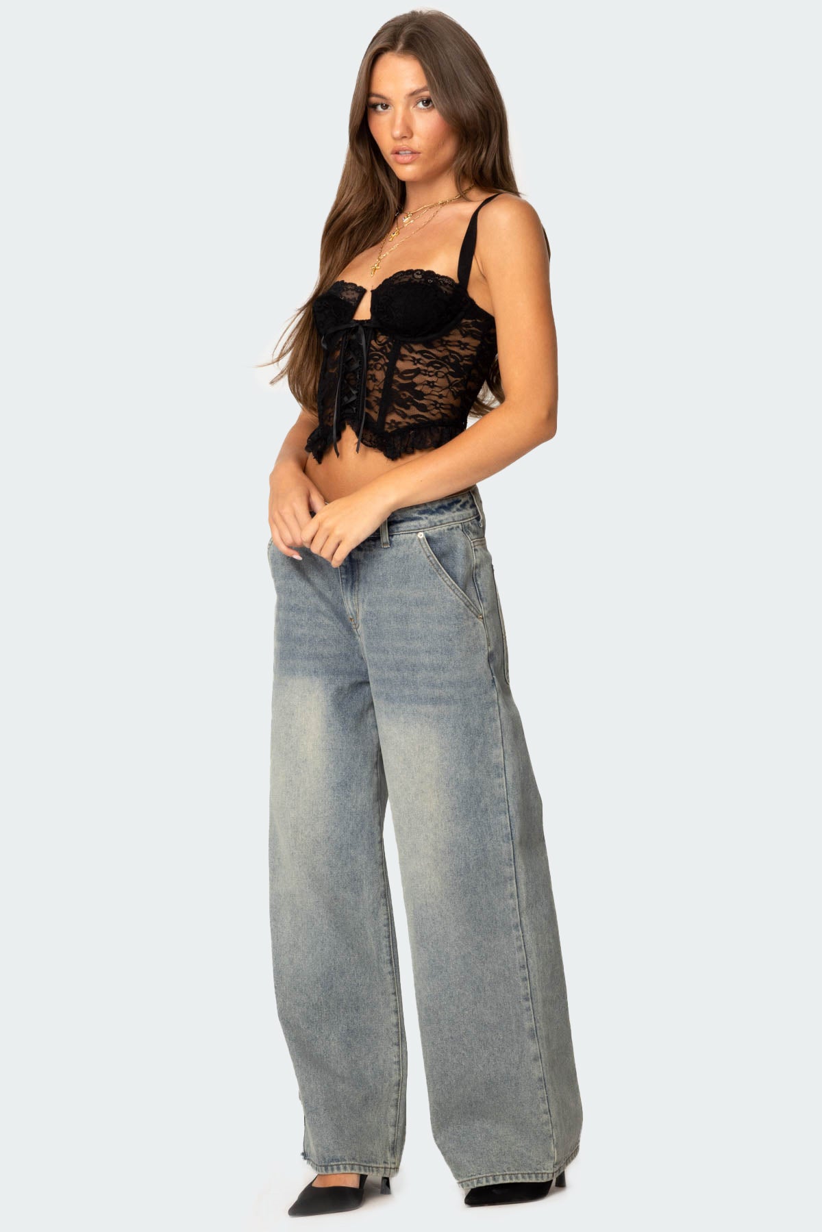 Josslyn Sheer Lace Corset-Milans Time