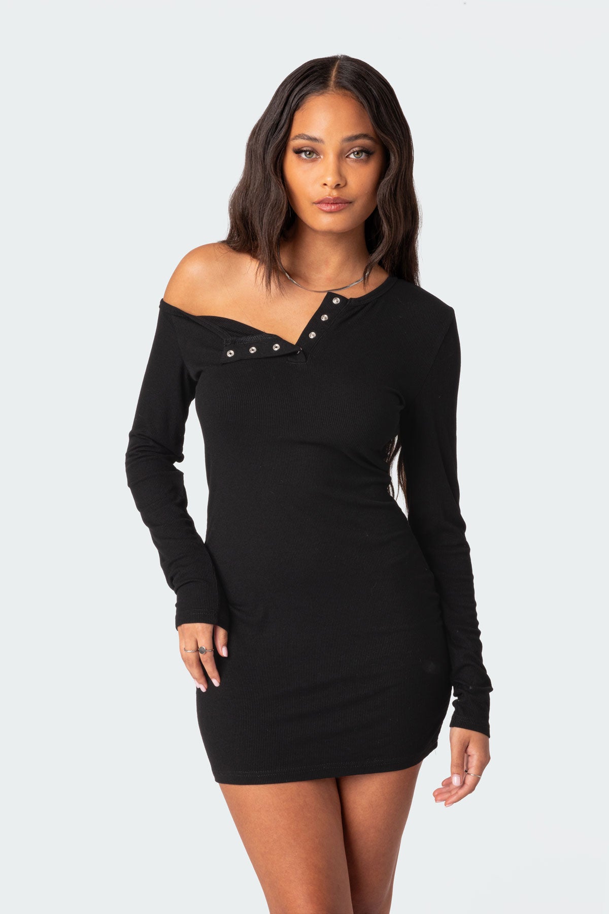 Soleste Ribbed Mini Dress-Milans Time