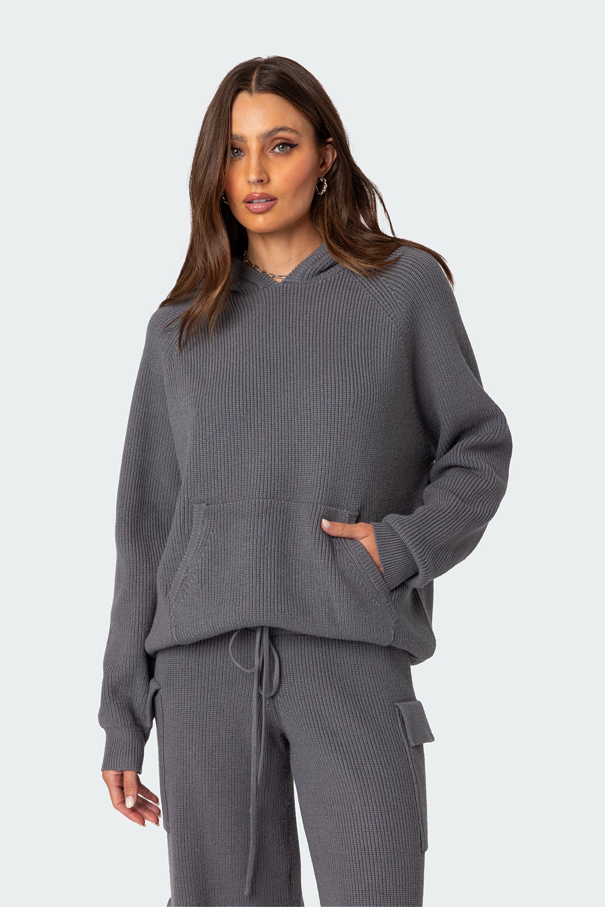 Wynter Oversized Knit Hoodie-Milans Time