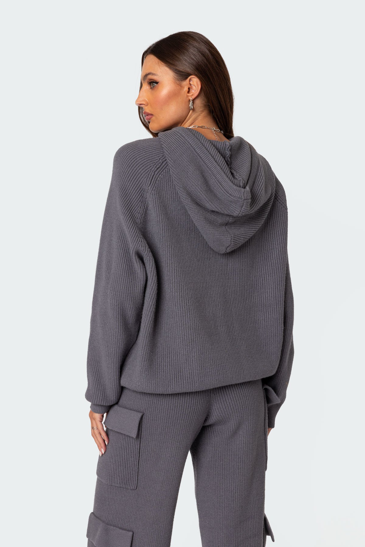 Wynter Oversized Knit Hoodie-Milans Time