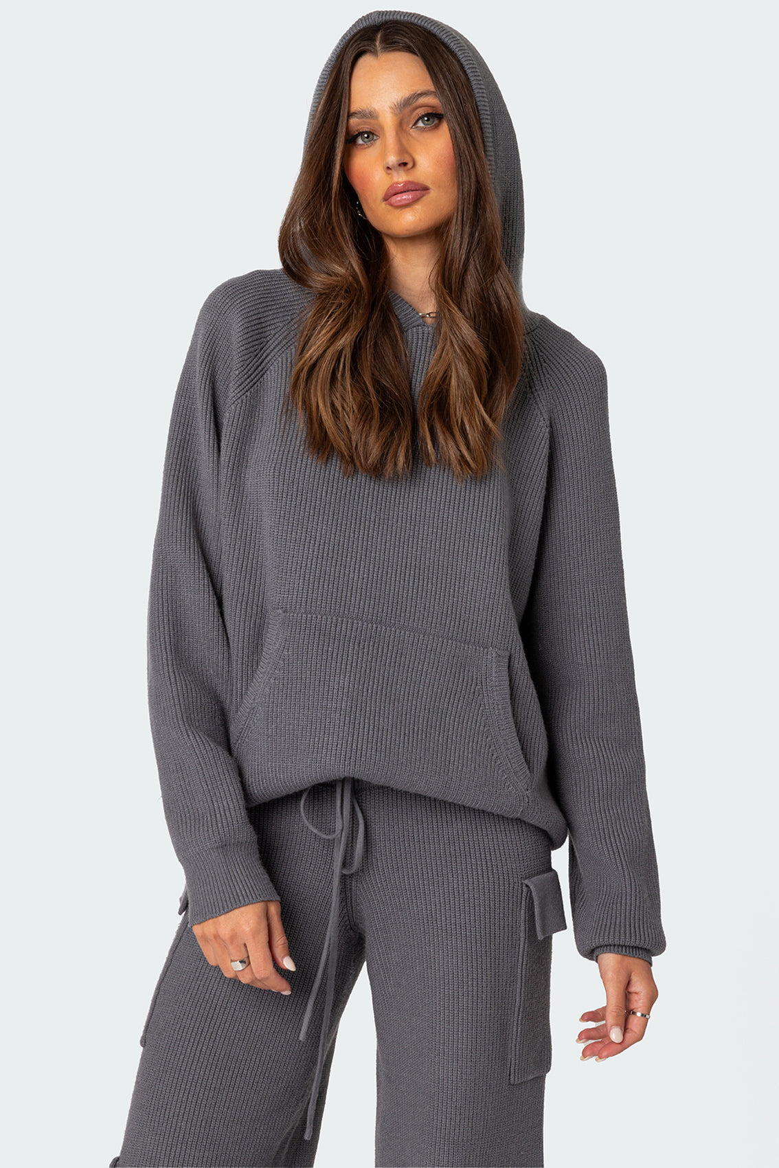 Wynter Oversized Knit Hoodie-Milans Time