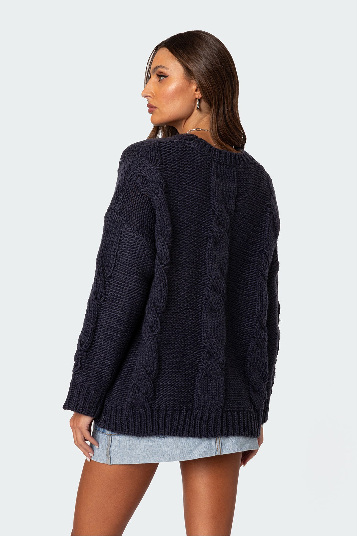 Alene Oversized Cable Knit Sweater-Milans Time