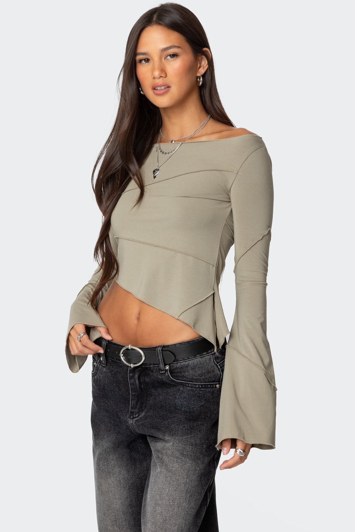 Maura Boat Neck Asymmetric Top-Milans Time