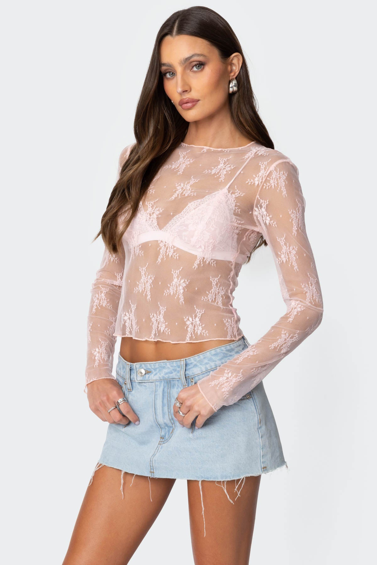 Lise Sheer Lace Top-Milans Time