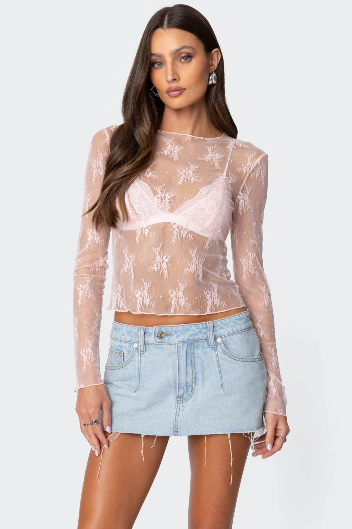 Lise Sheer Lace Top-Milans Time