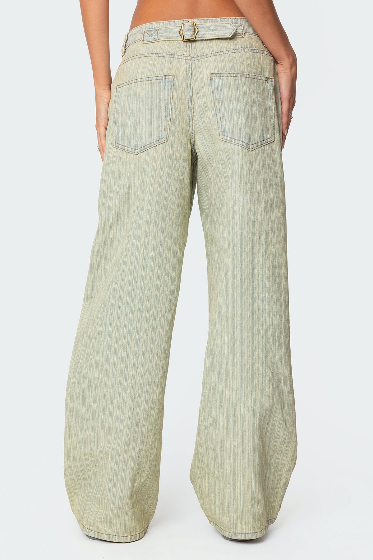 Lannah Textured Low Rise Baggy Jeans-Milans Time