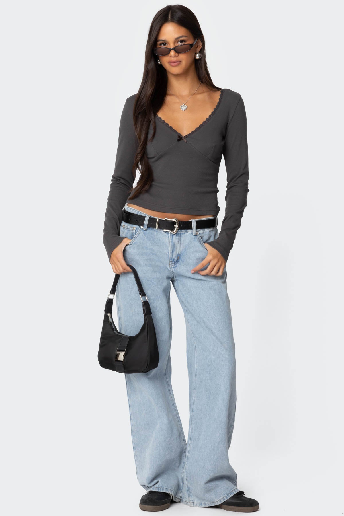 Adrienne Lace Trim Top-Milans Time