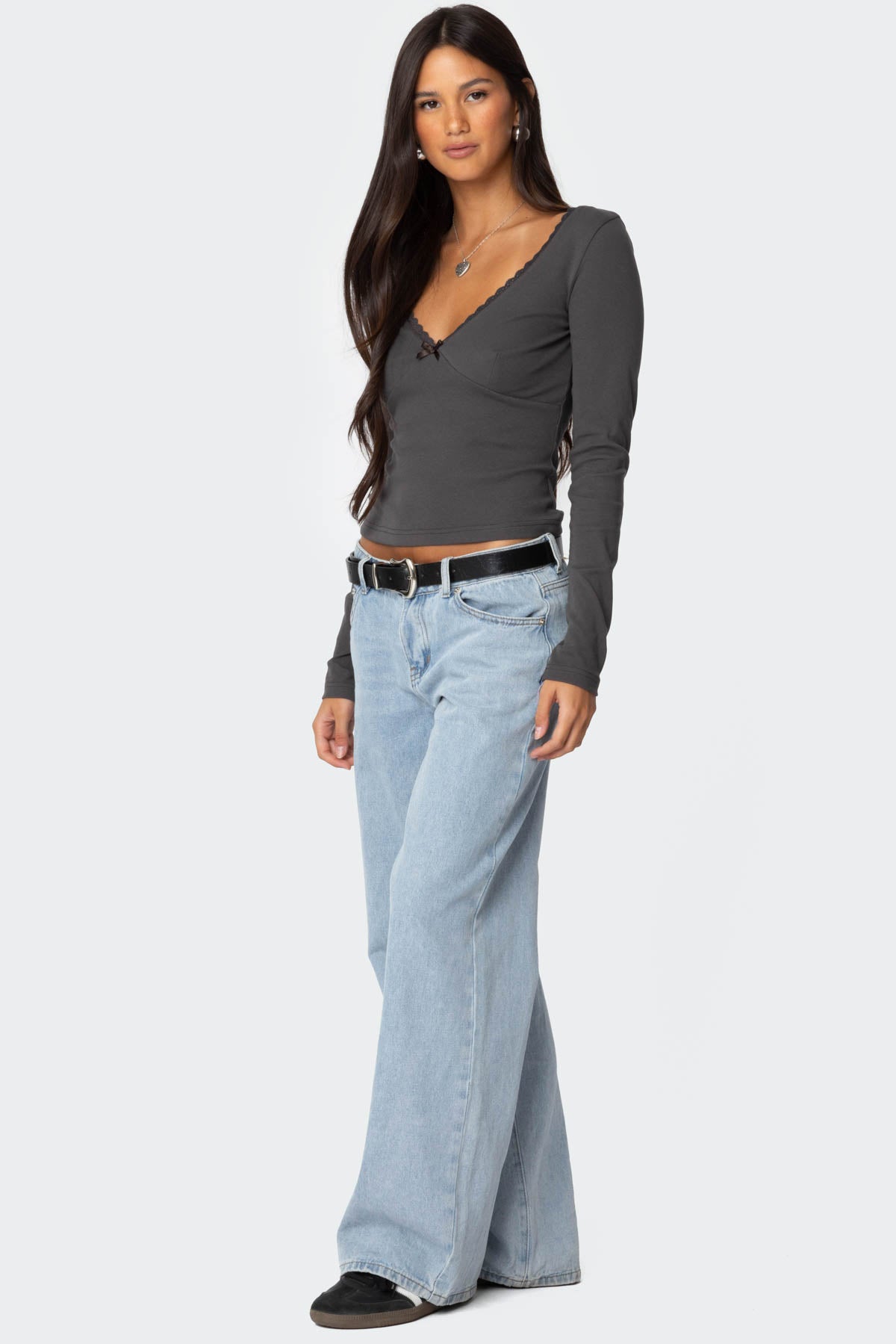 Adrienne Lace Trim Top-Milans Time