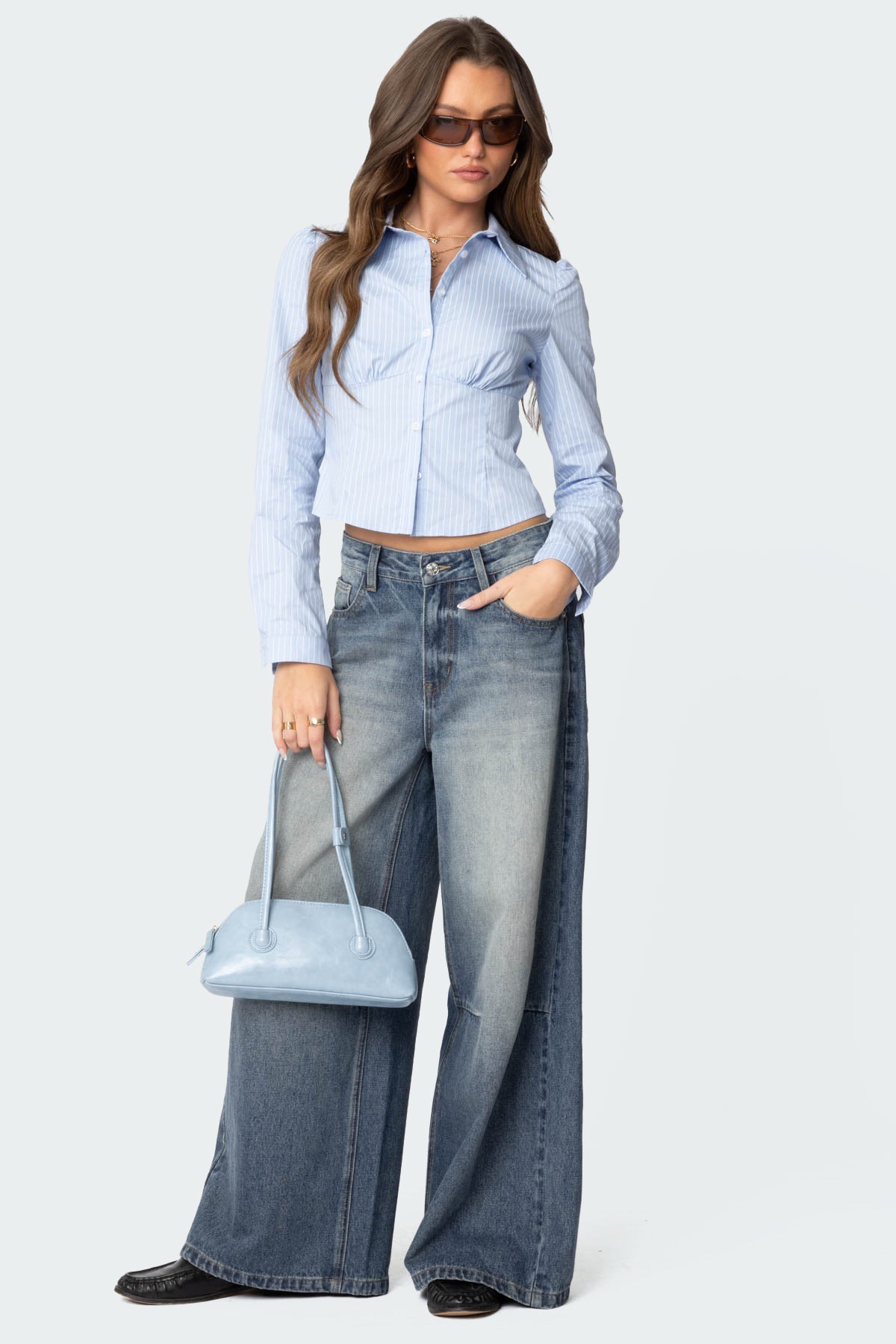 Tailored Pinstripe Button Up Shirt-Milans Time