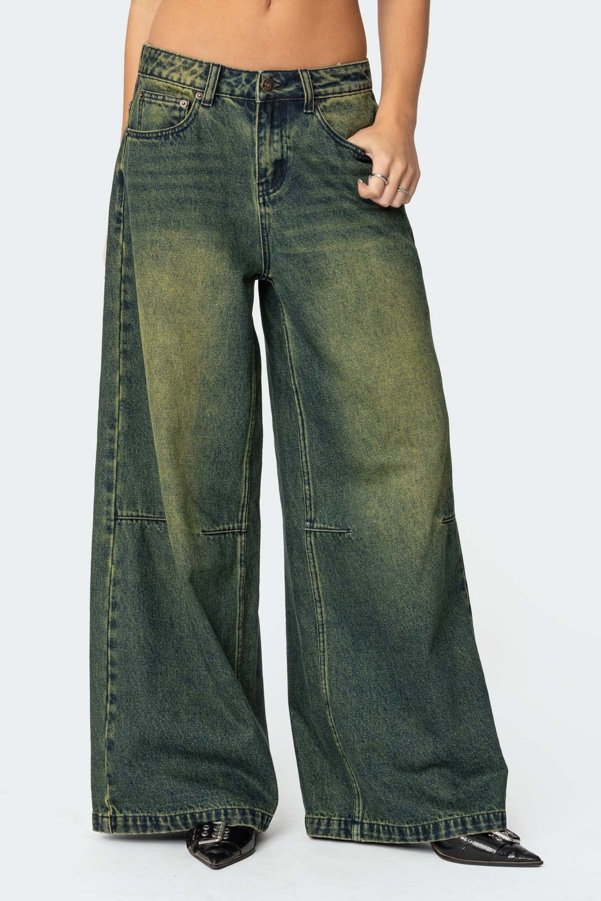 Shawn Washed Low Rise Baggy Jeans-Milans Time