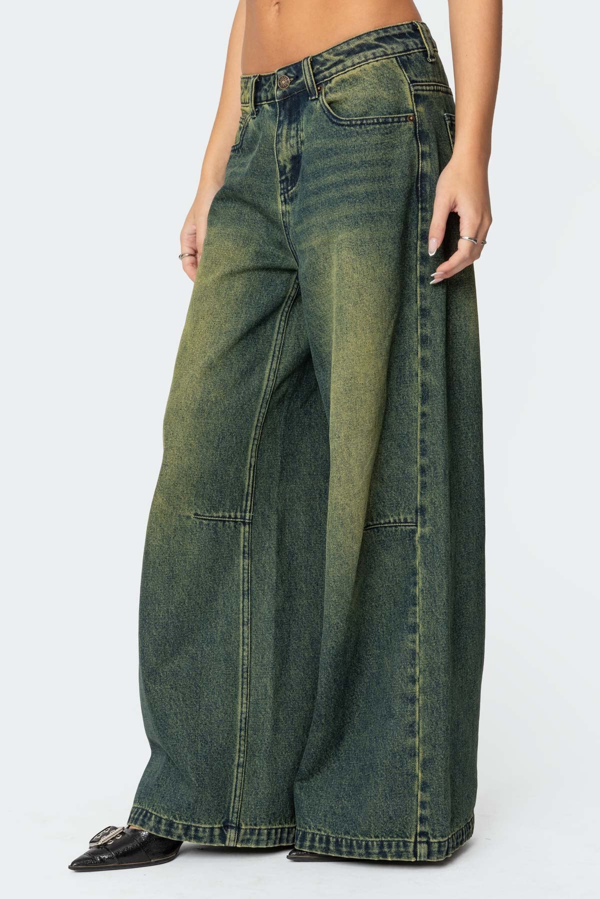 Shawn Washed Low Rise Baggy Jeans-Milans Time