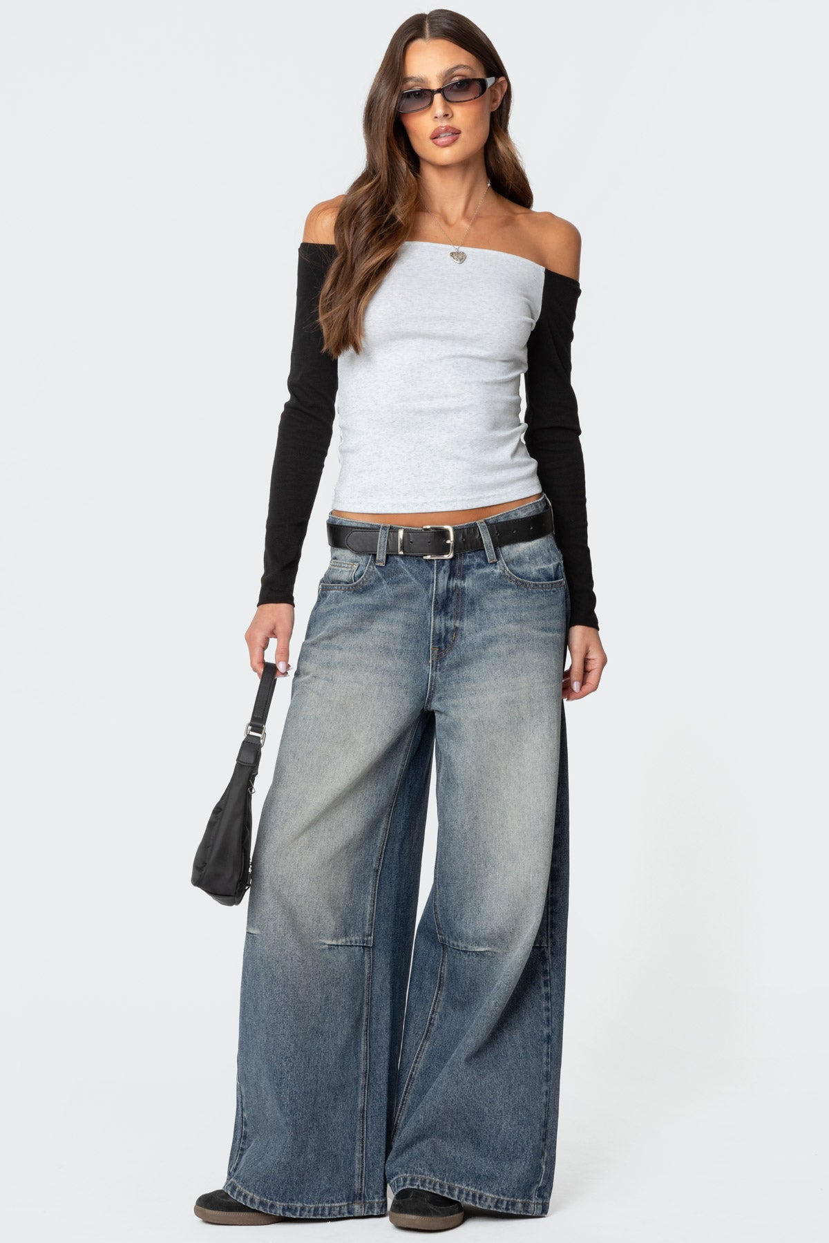 Contrast Off Shoulder Top-Milans Time