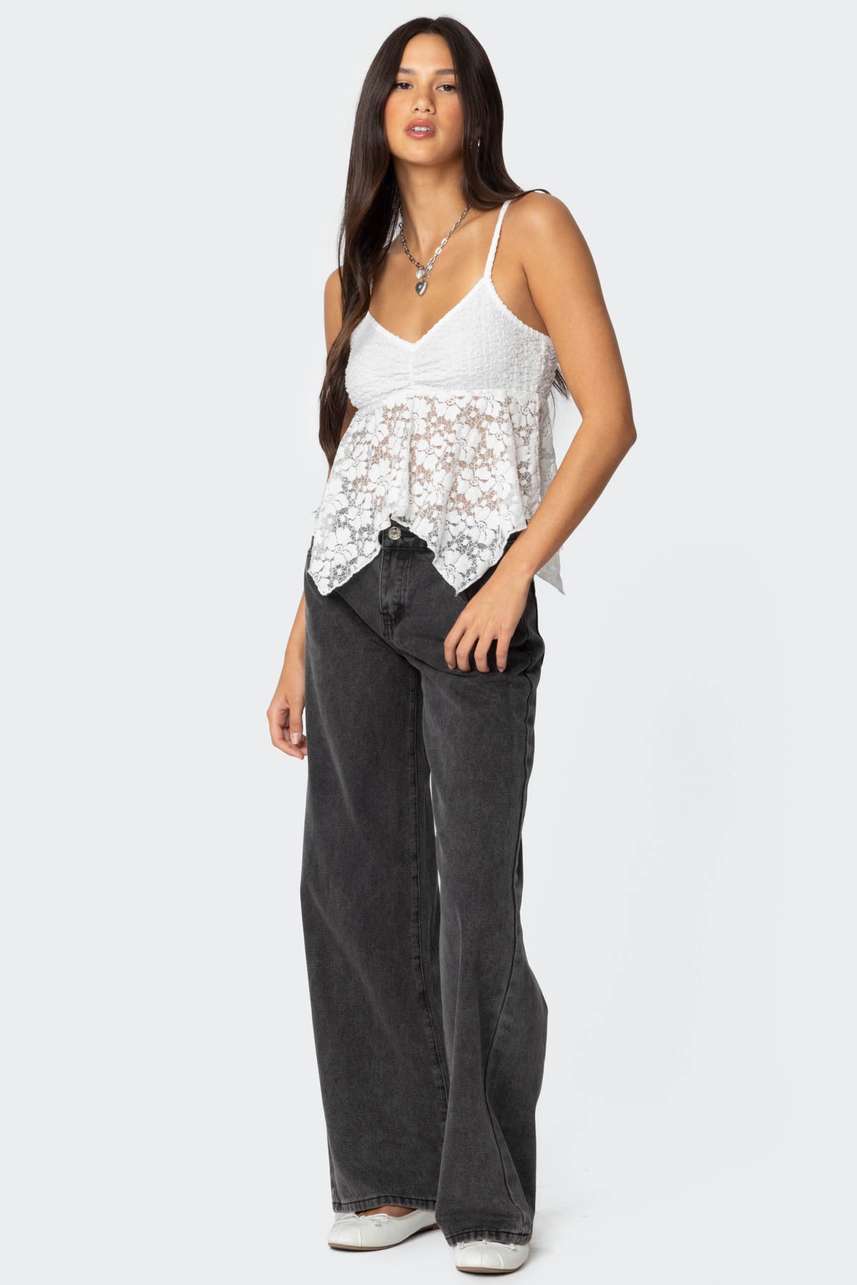 Orchid Sheer Lace Top-Milans Time