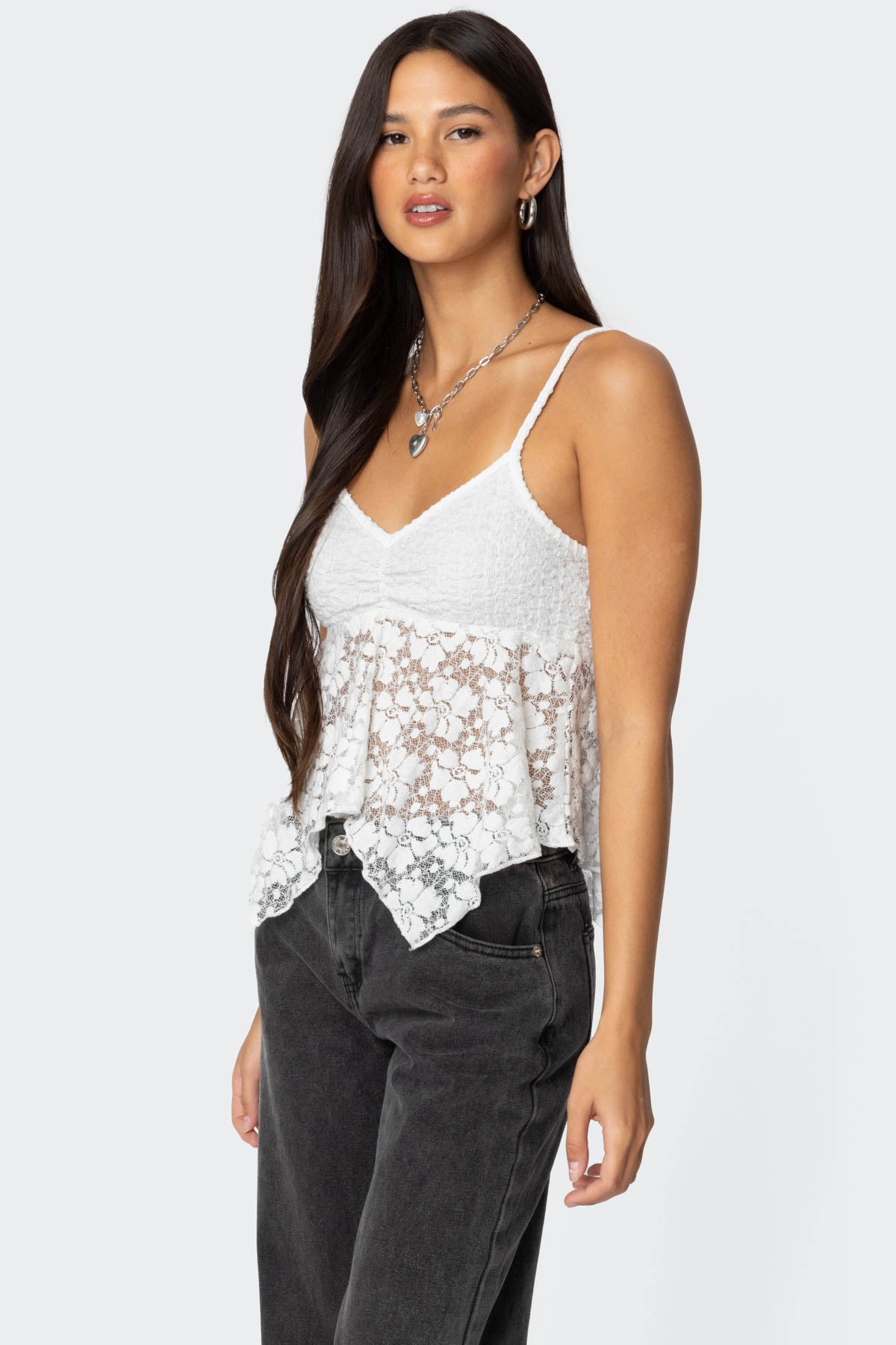 Orchid Sheer Lace Top-Milans Time