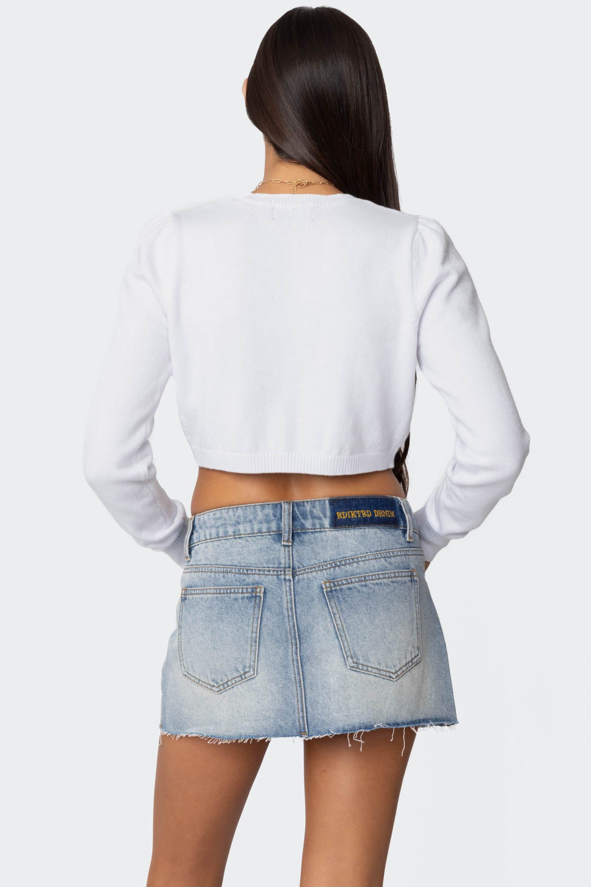 Francis Cropped Argyle Knit Cardigan-Milans Time