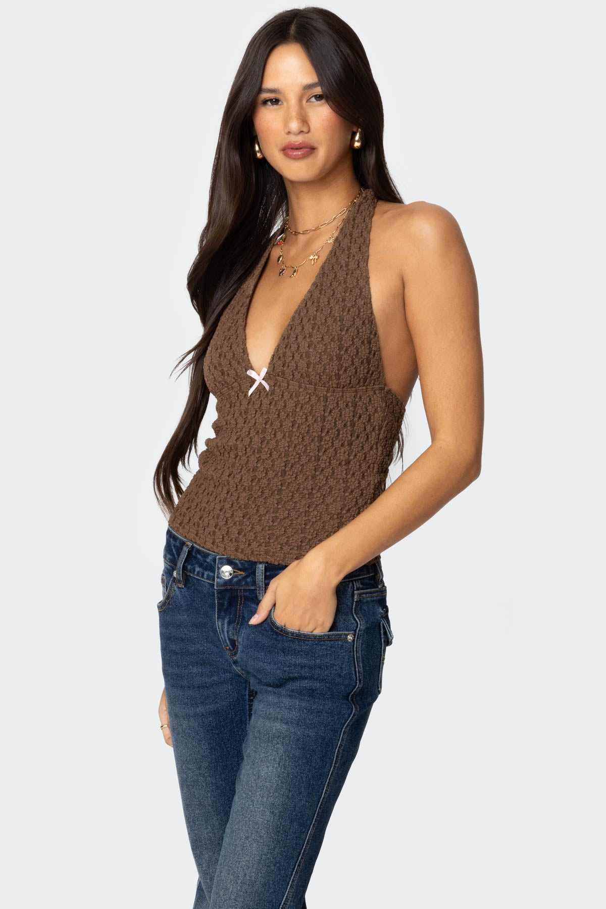 Willow Textured Halter Top-Milans Time