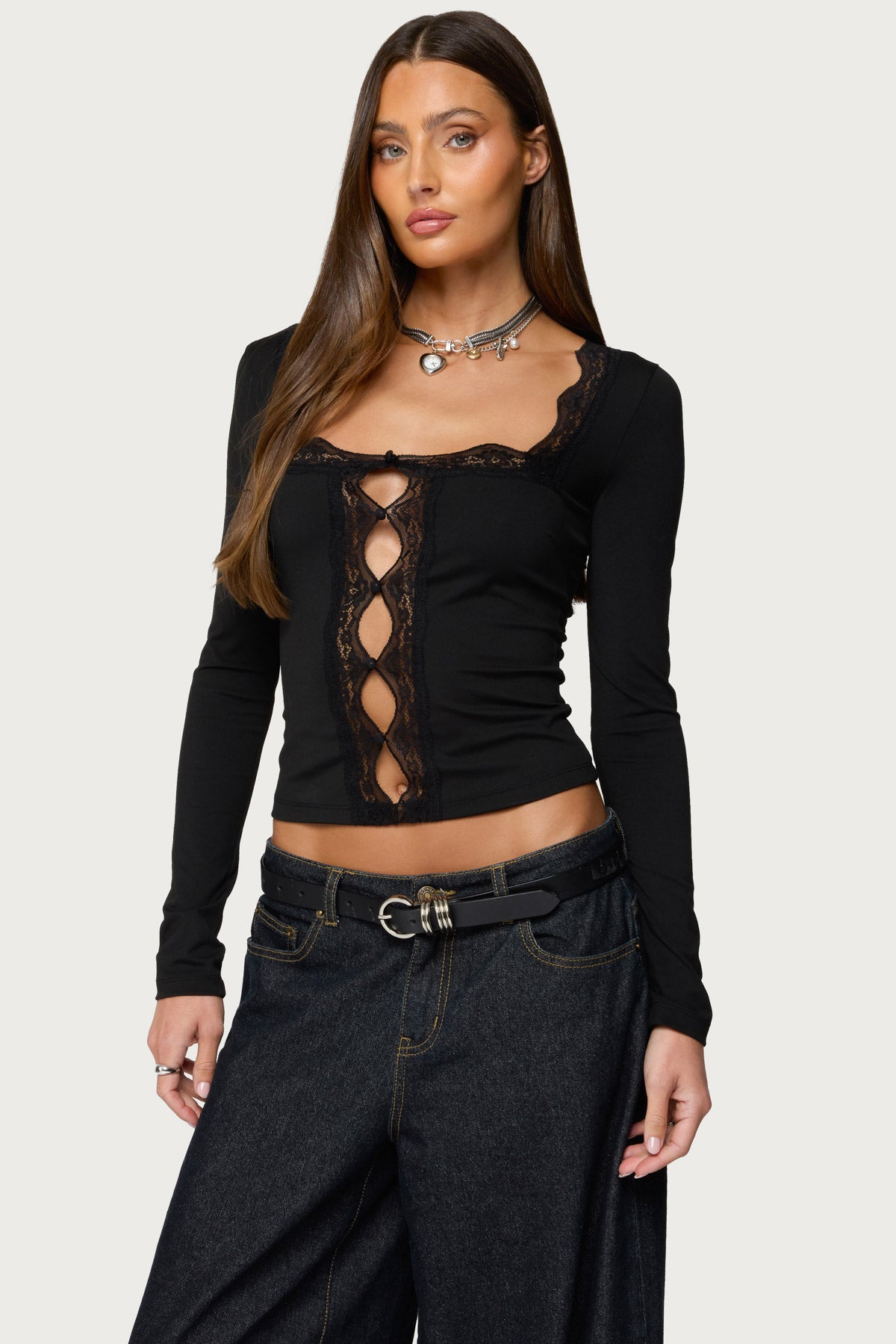 Zeya Lacey Keyhole Top-Milans Time