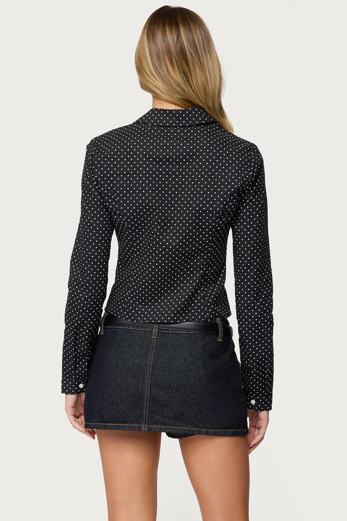 Ilia Polka Dot Button Up Shirt-Milans Time