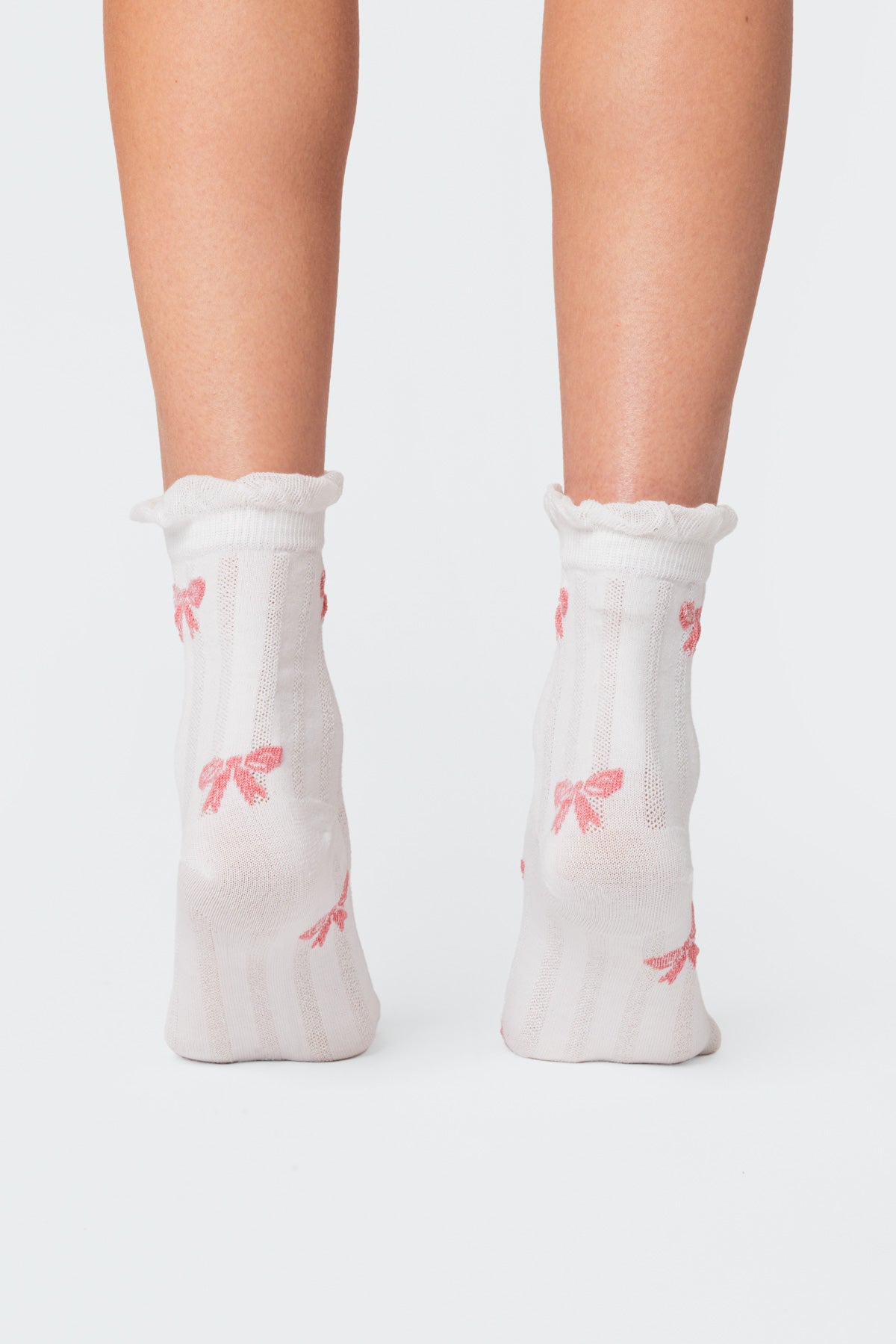 Bow Printed Socks-Milans Time