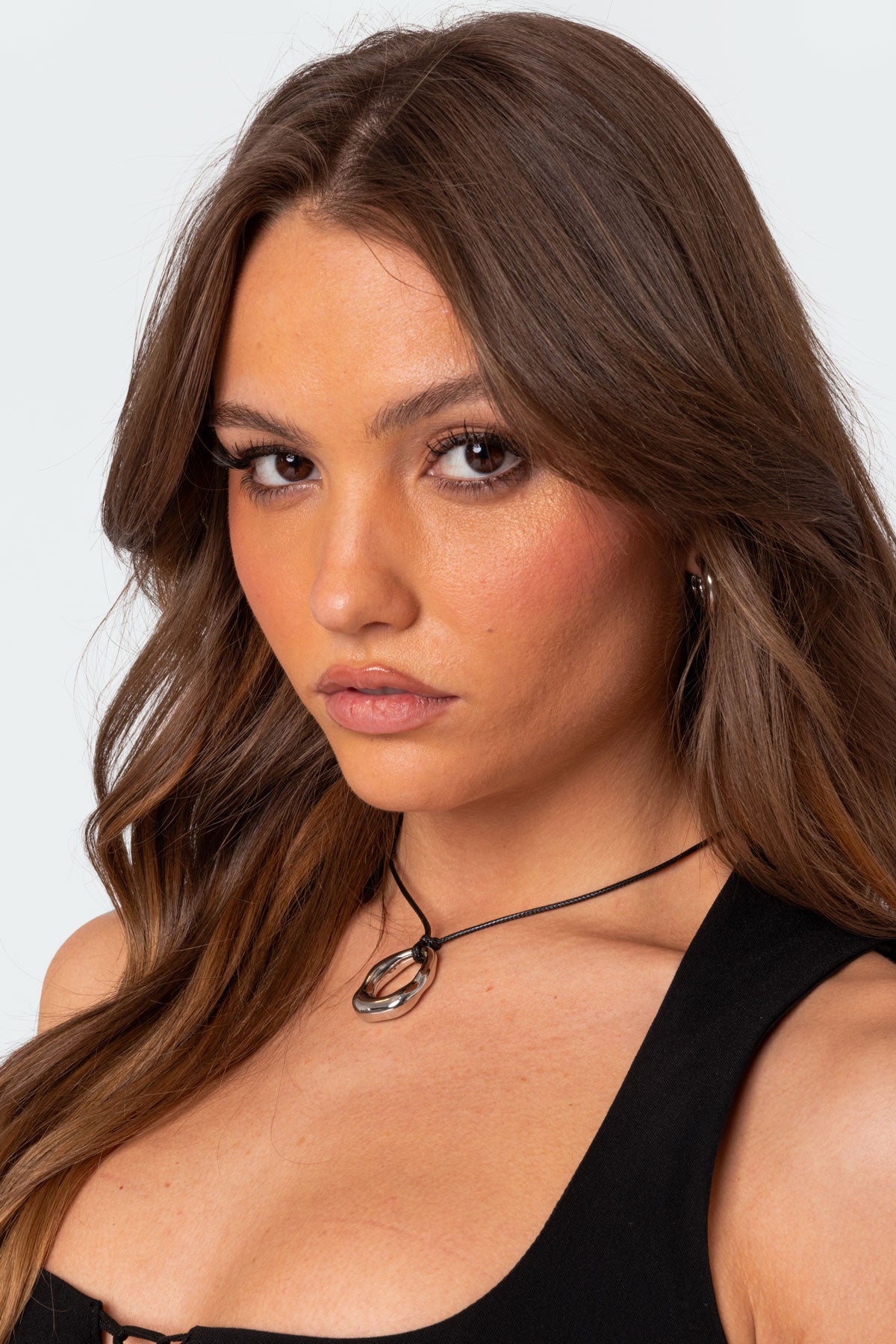 Hoop Cord Necklace-Milans Time