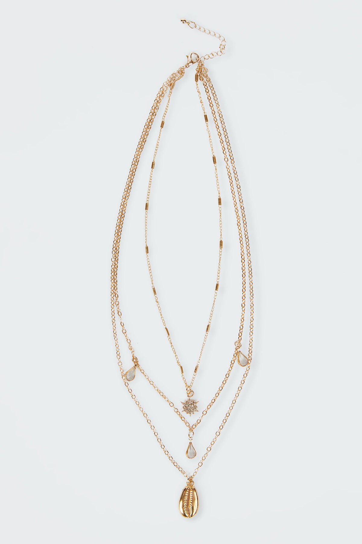Droplet Layered Necklace-Milans Time