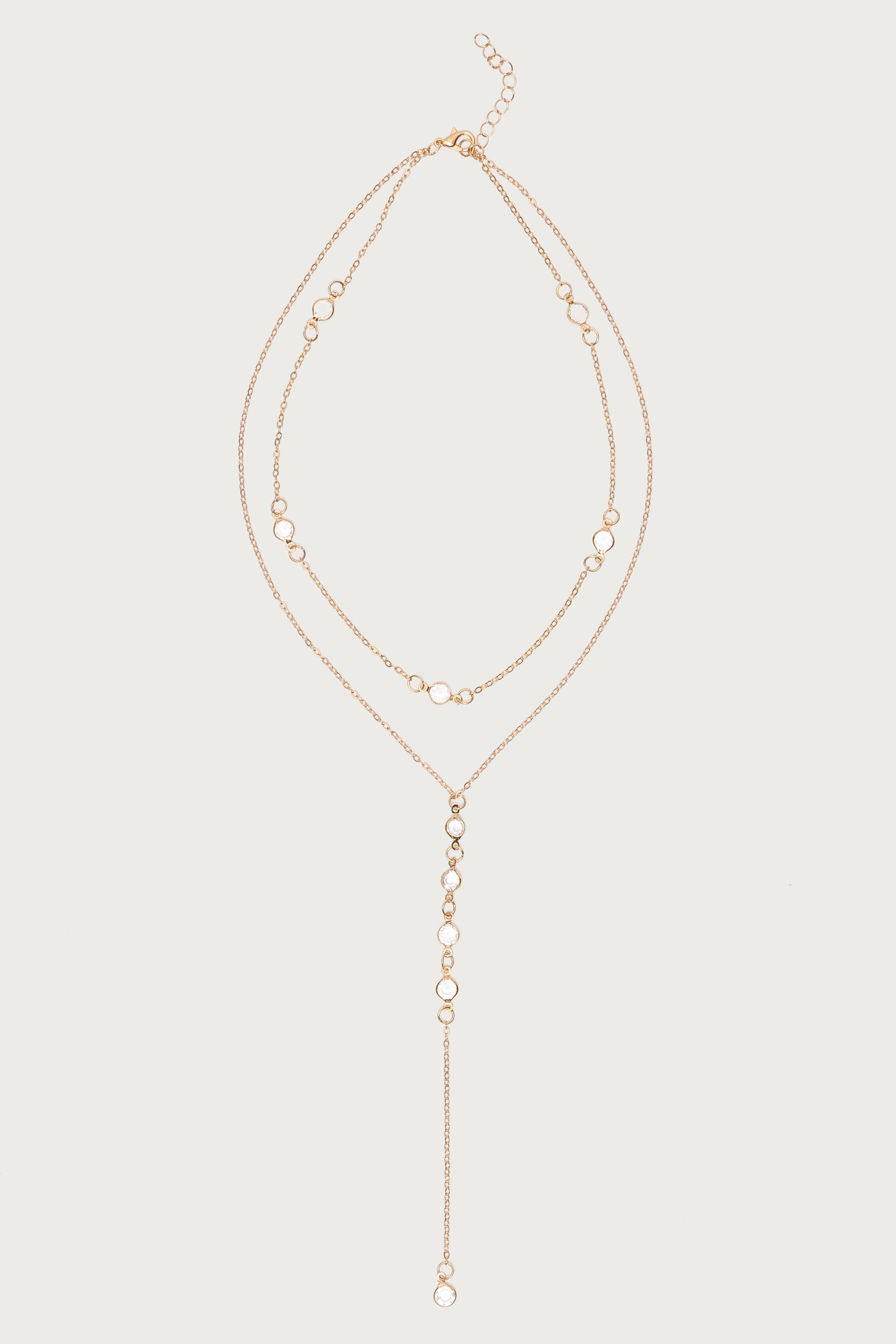 Stone Layered Cascading Necklace-Milans Time