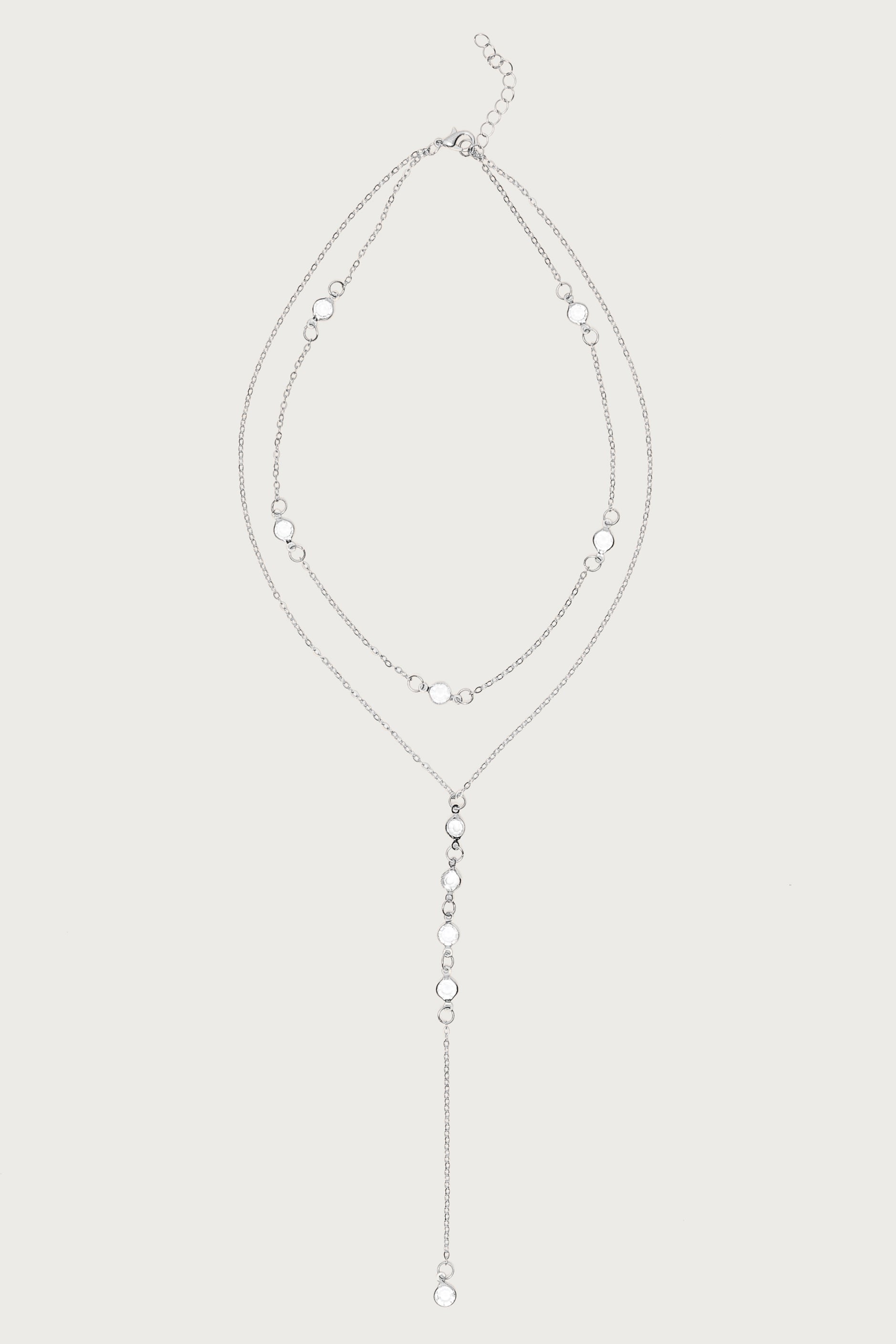 Stone Layered Cascading Necklace-Milans Time