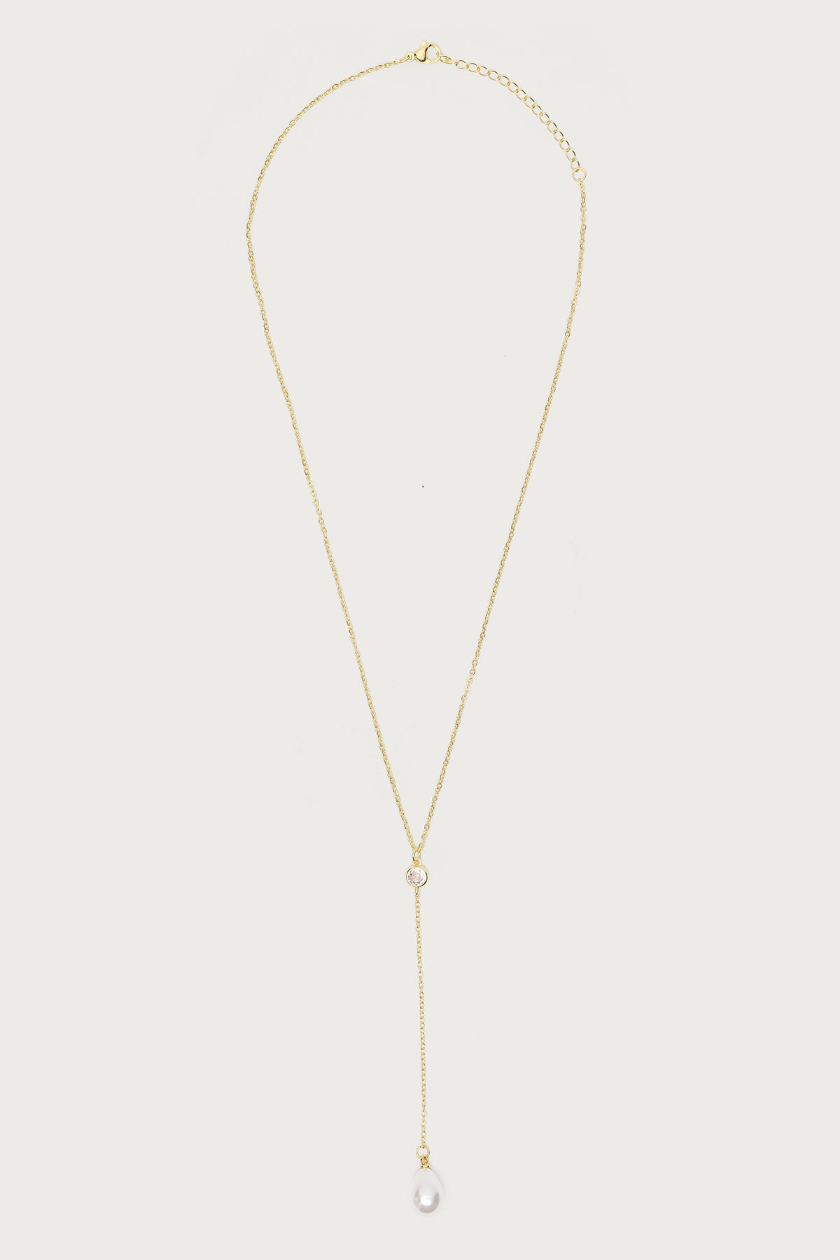 Cascading Pearly Rhinestone Necklace-Milans Time