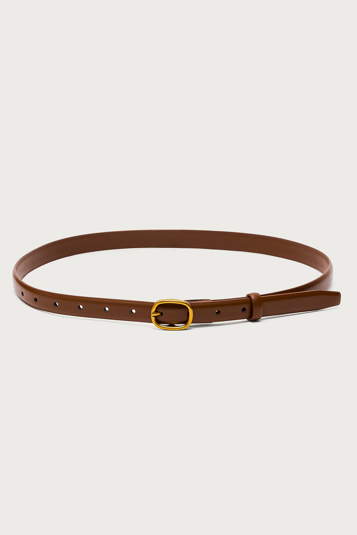 Oval Buckle Faux Leather Belt-Milans Time