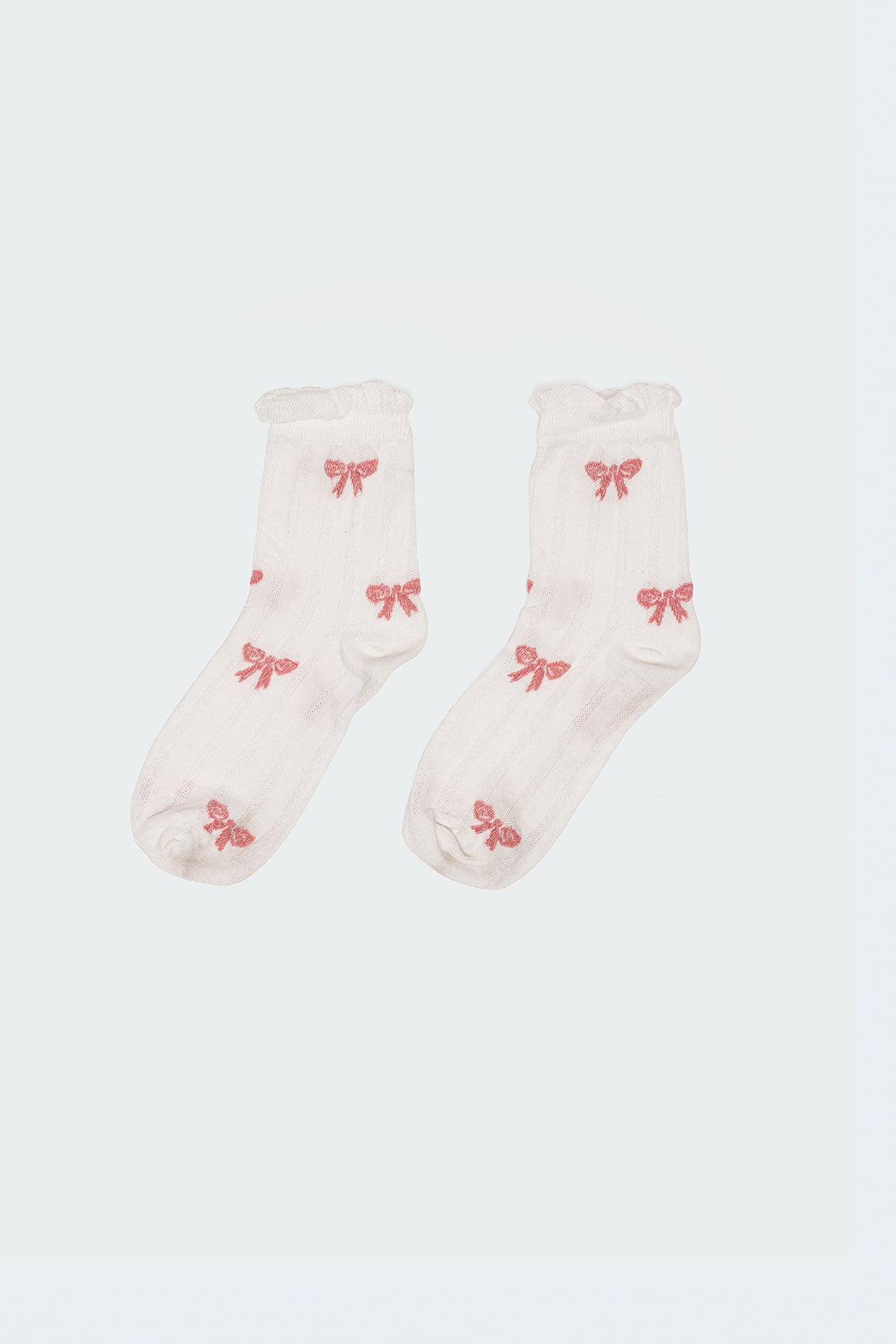 Bow Printed Socks-Milans Time